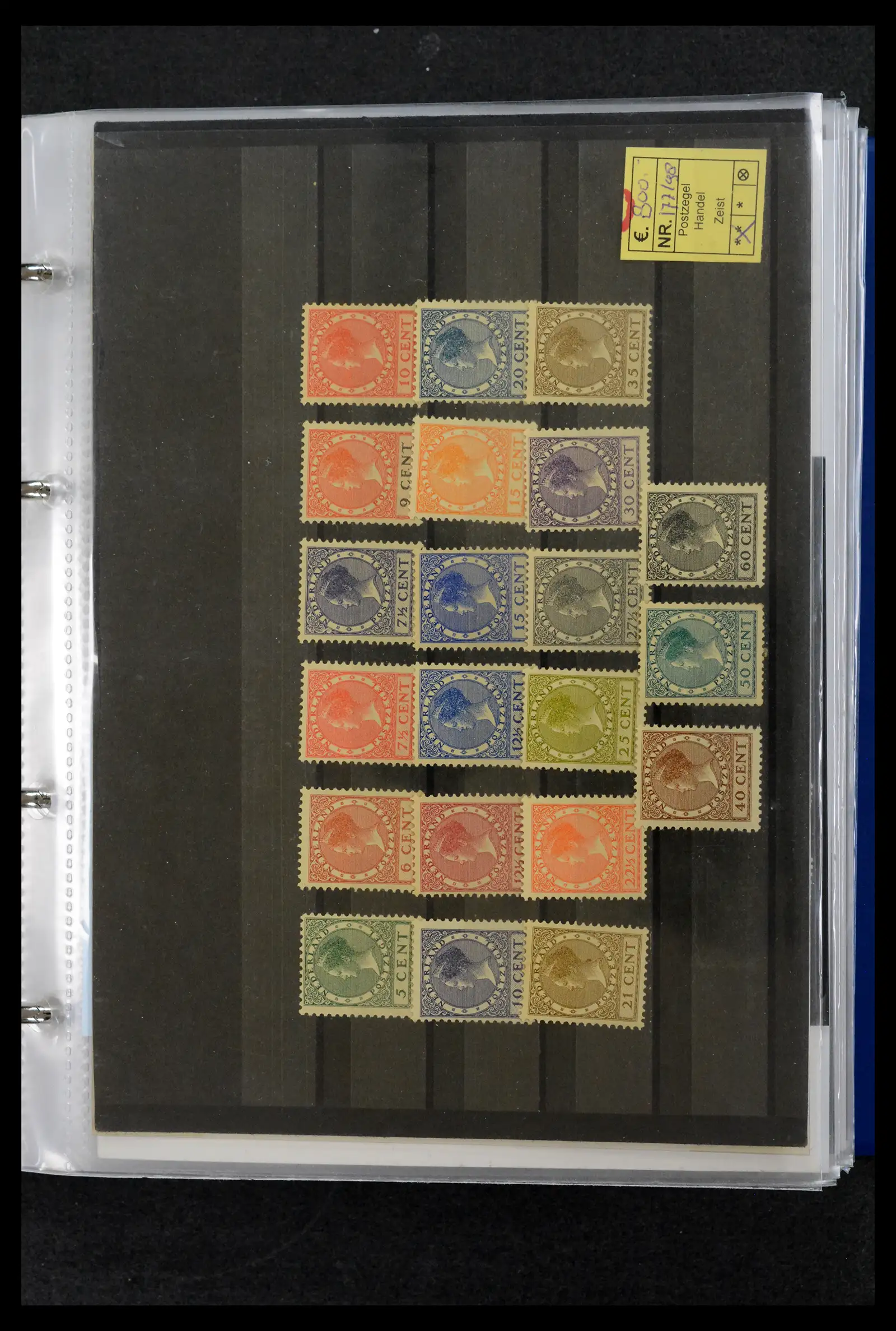 42165 0018 - Postzegelverzameling 42165 Nederland topnummers 1852-1950.