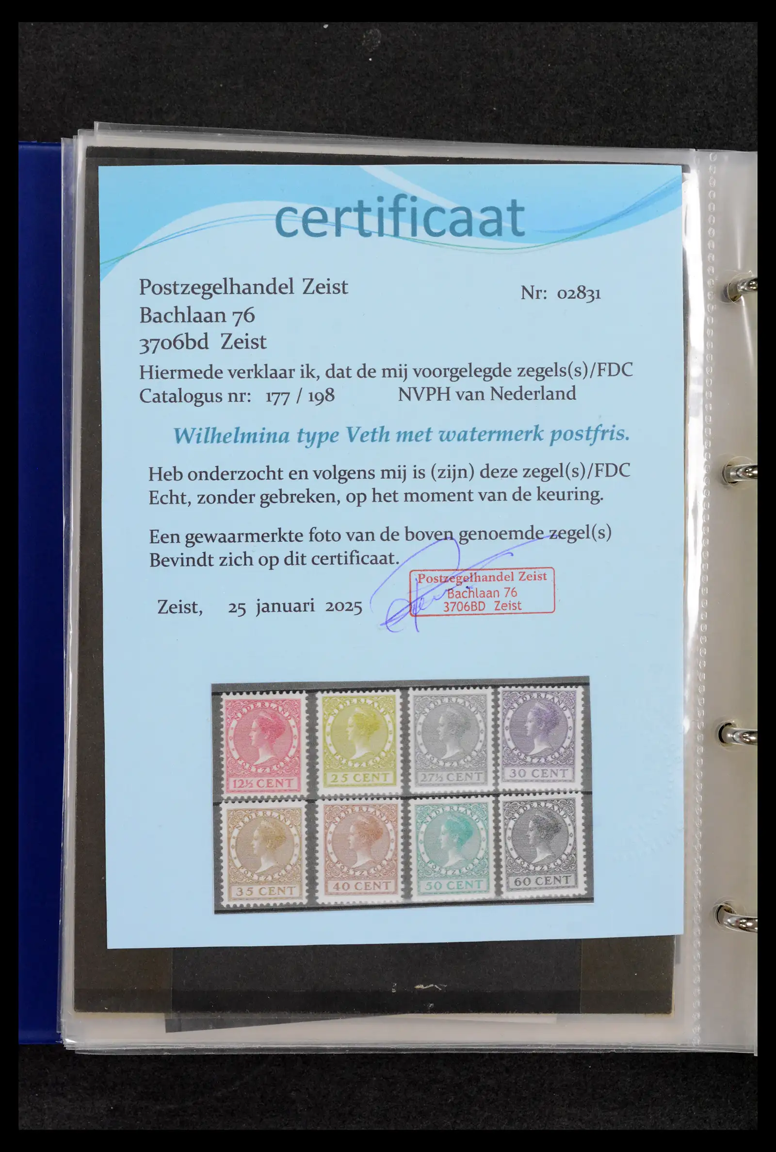 42165 0019 - Postzegelverzameling 42165 Nederland topnummers 1852-1950.
