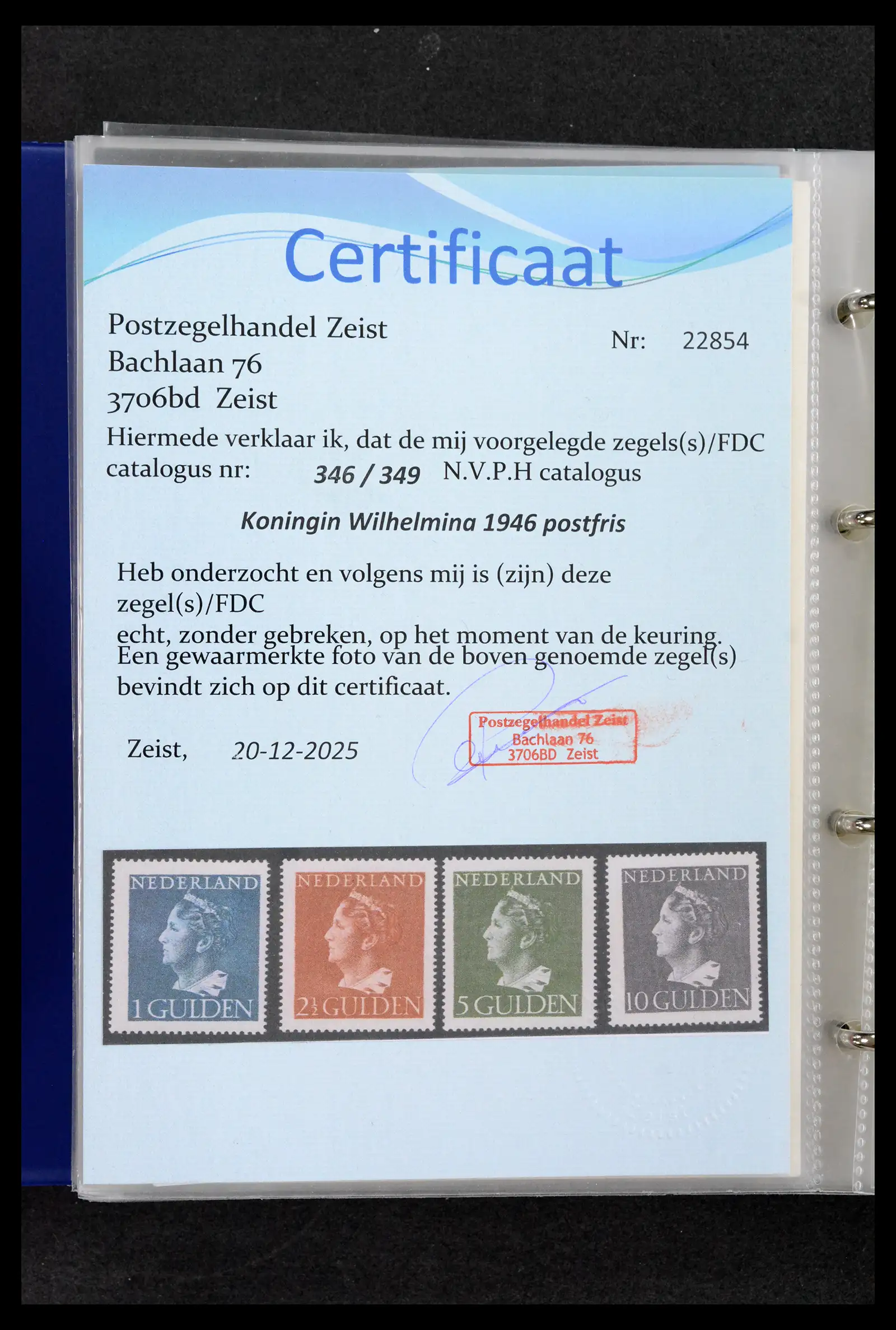 42165 0023 - Postzegelverzameling 42165 Nederland topnummers 1852-1950.