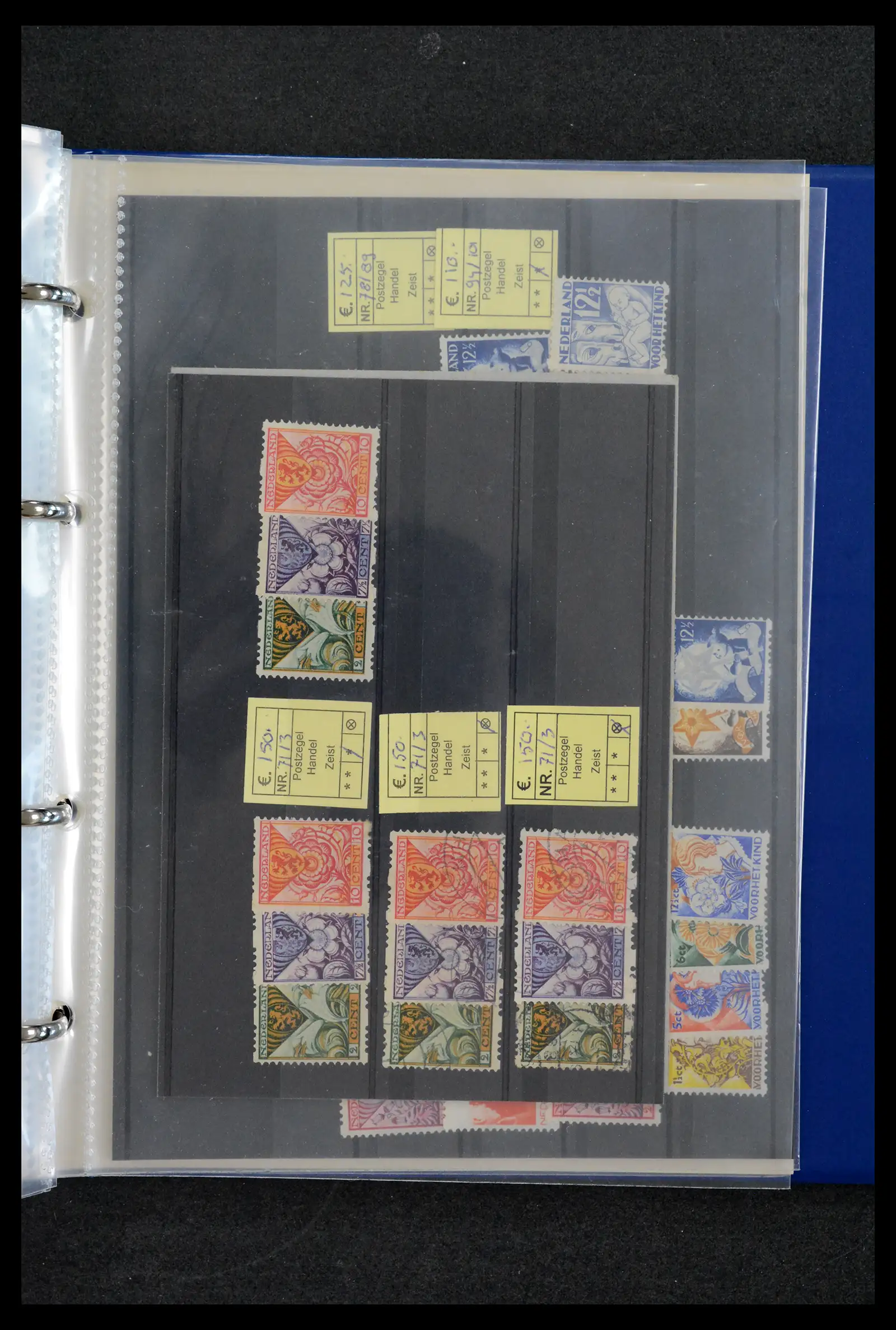 42165 0063 - Postzegelverzameling 42165 Nederland topnummers 1852-1950.