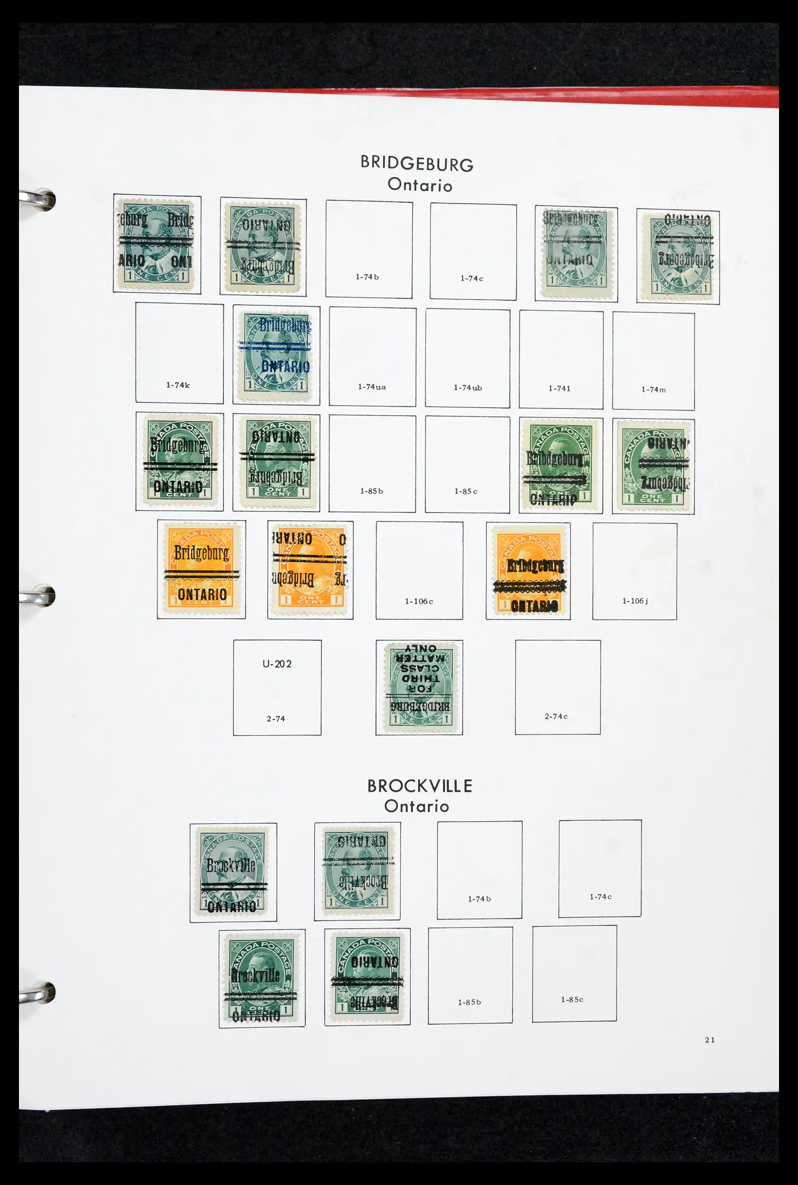 42170 0020 - Stamp collection 42170 Canada pre-cancels 1889-1955.