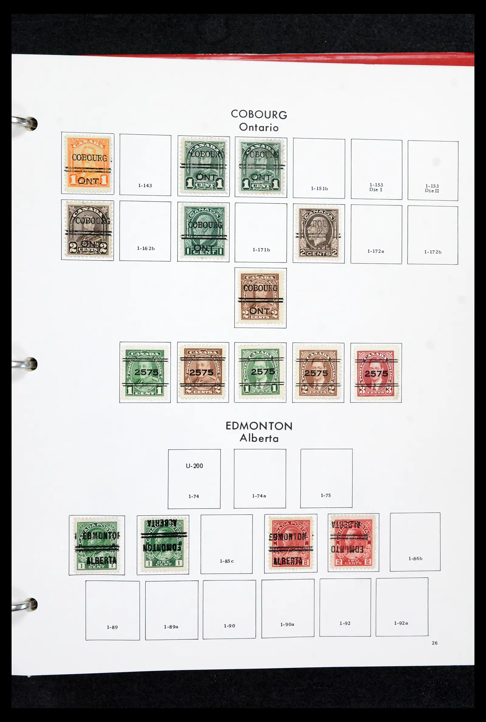 42170 0025 - Stamp collection 42170 Canada pre-cancels 1889-1955.