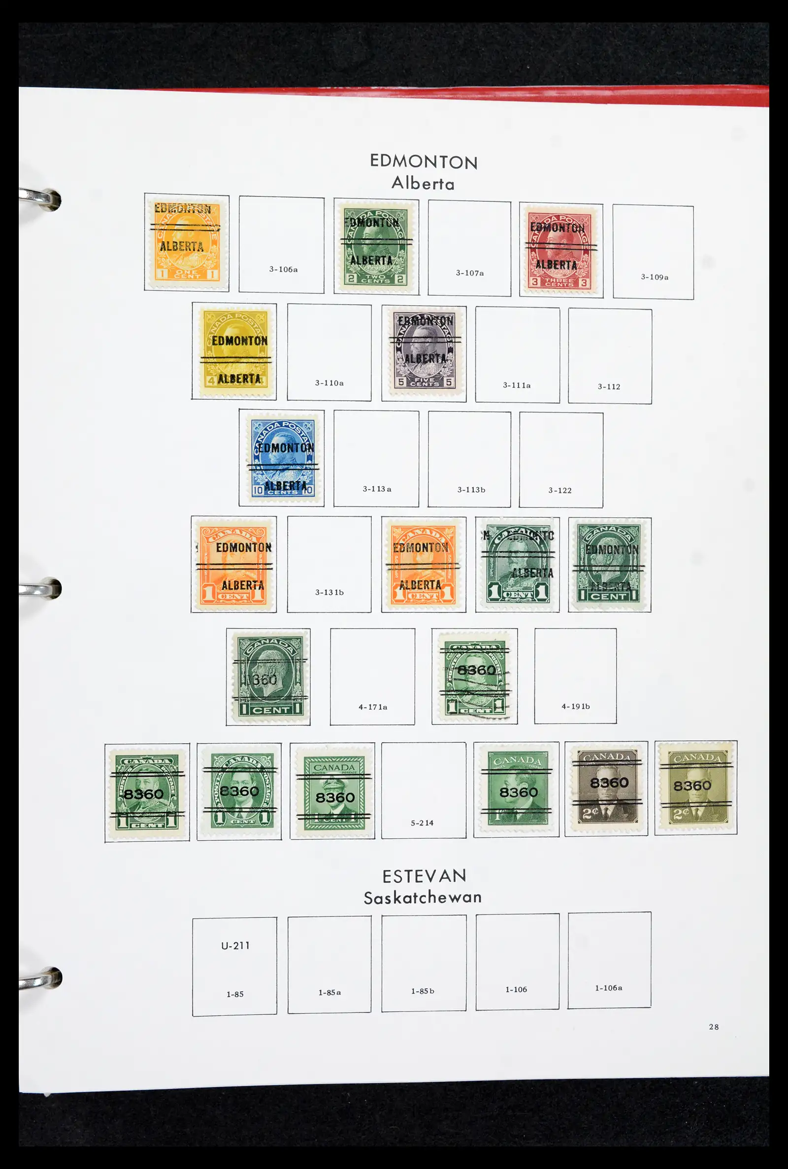 42170 0027 - Stamp collection 42170 Canada pre-cancels 1889-1955.