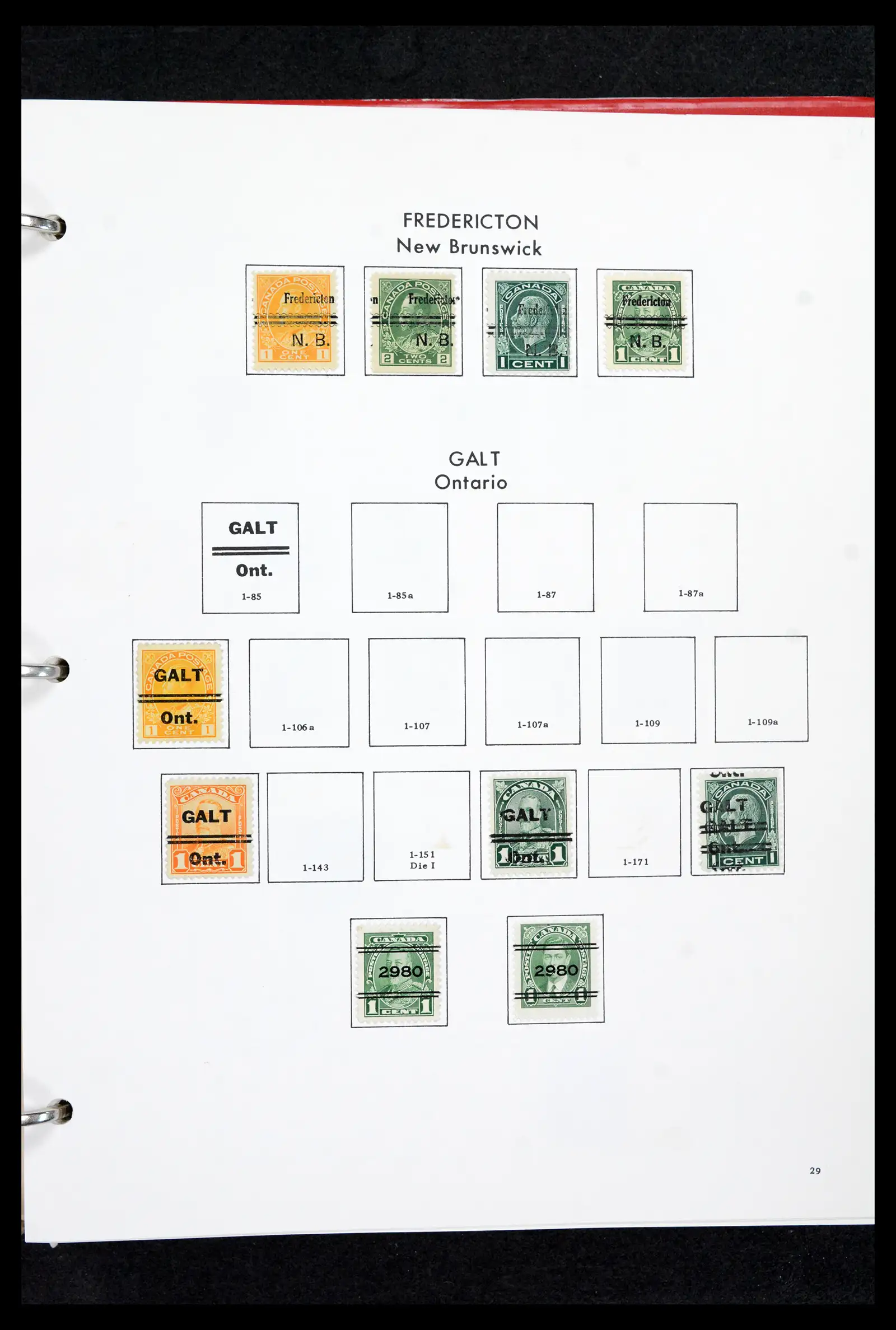 42170 0028 - Stamp collection 42170 Canada pre-cancels 1889-1955.
