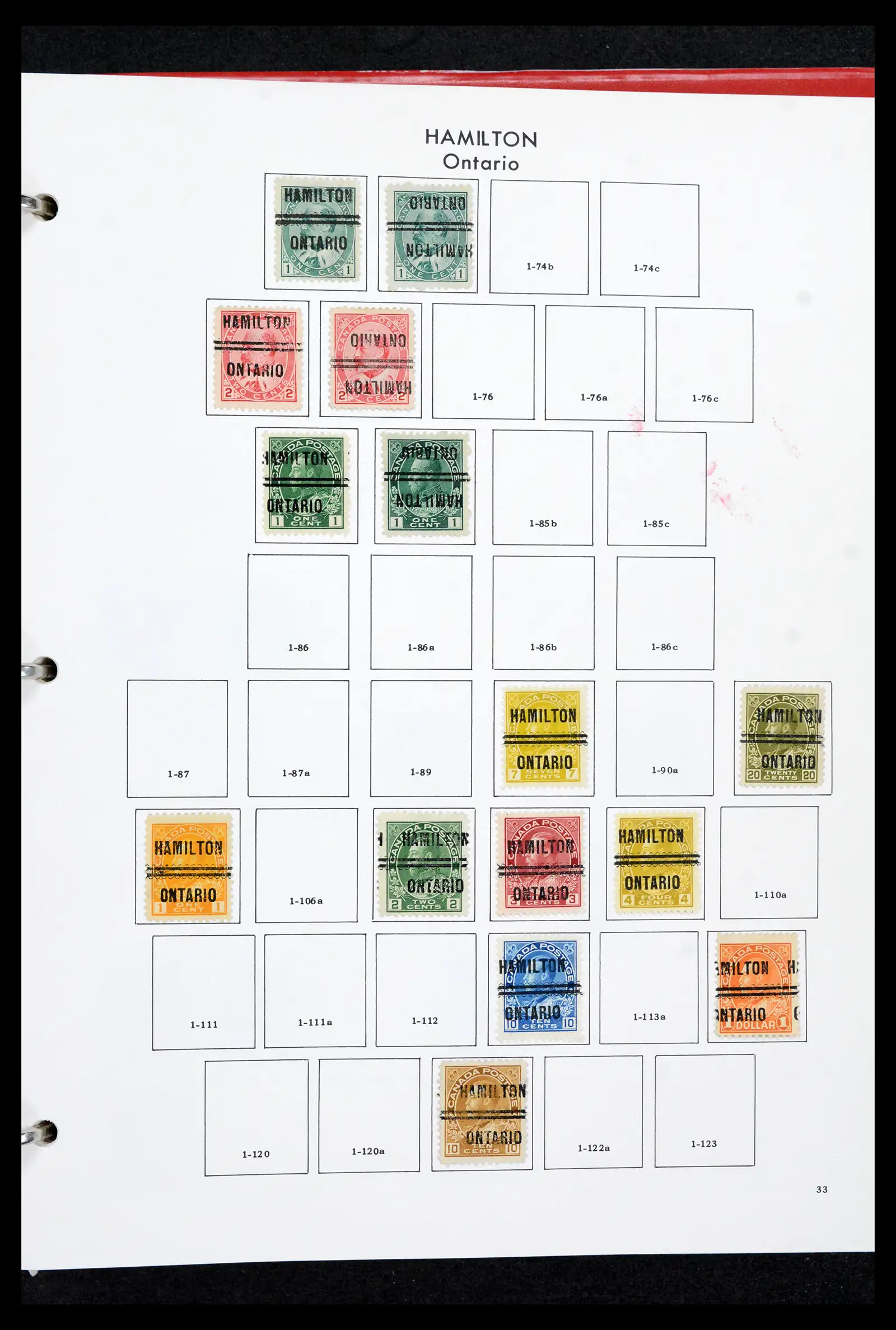 42170 0032 - Stamp collection 42170 Canada pre-cancels 1889-1955.