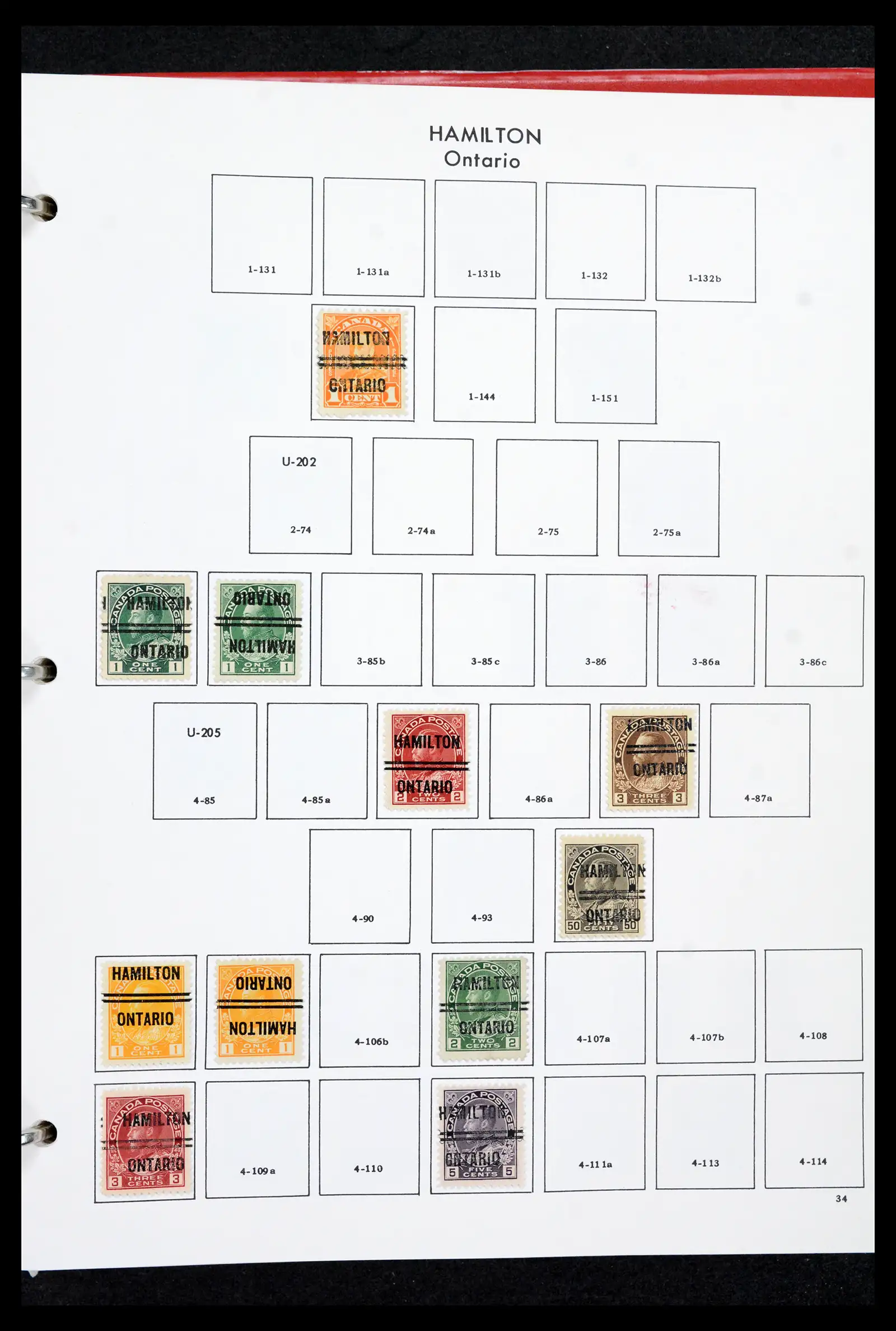 42170 0033 - Stamp collection 42170 Canada pre-cancels 1889-1955.