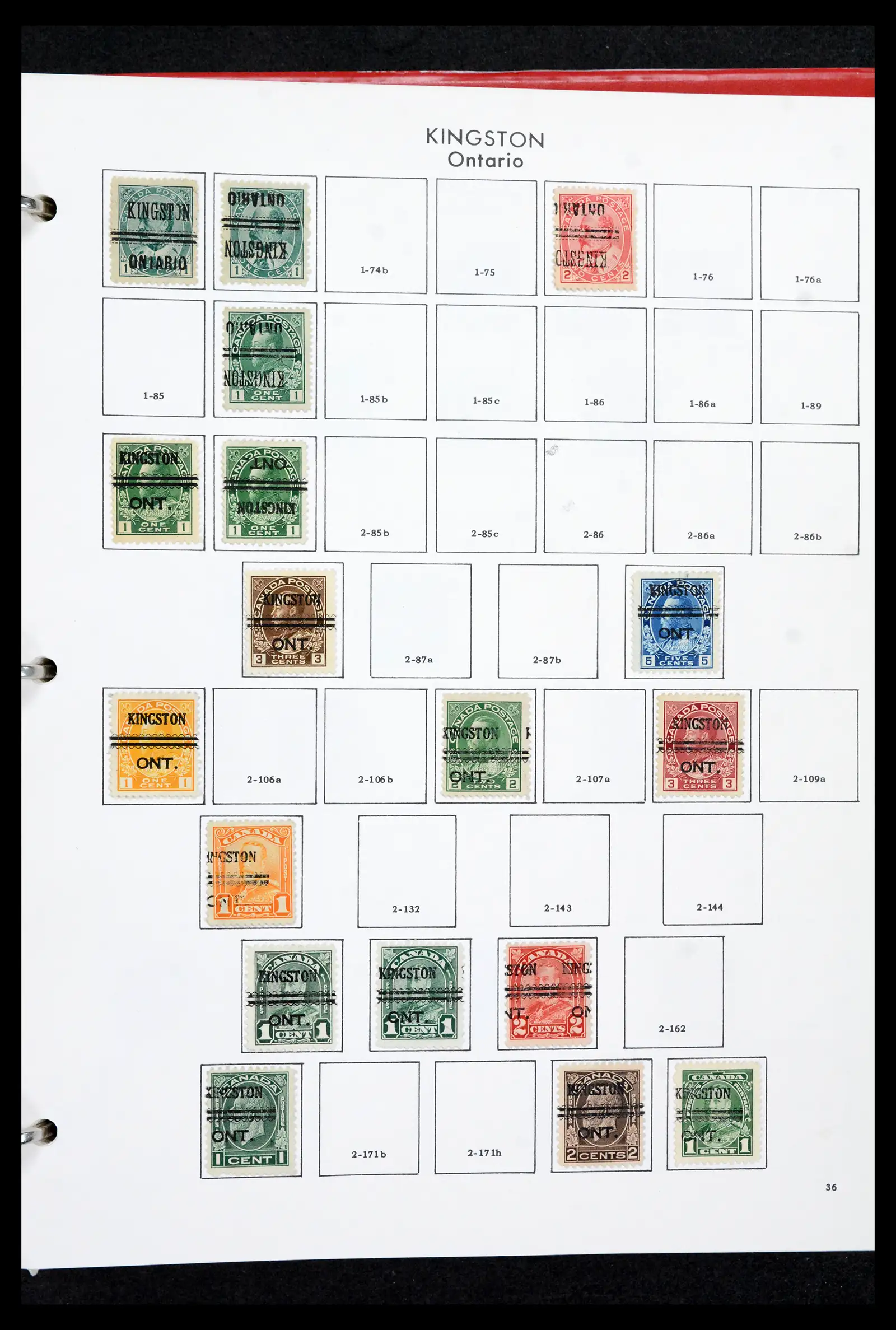 42170 0035 - Stamp collection 42170 Canada pre-cancels 1889-1955.