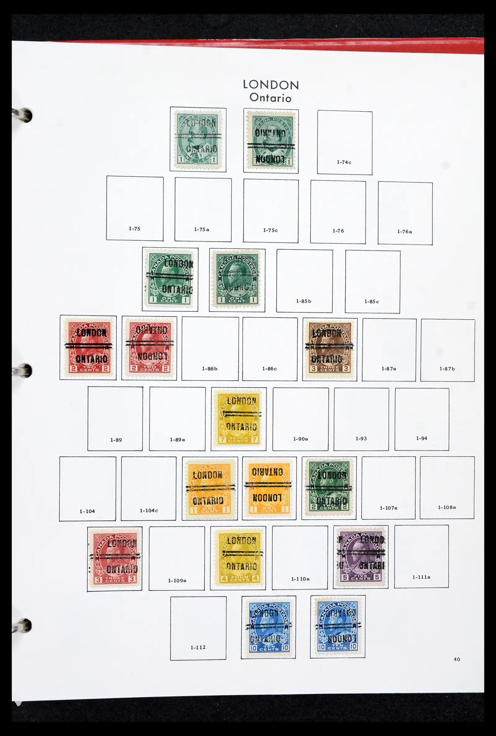 42170 0039 - Stamp collection 42170 Canada pre-cancels 1889-1955.