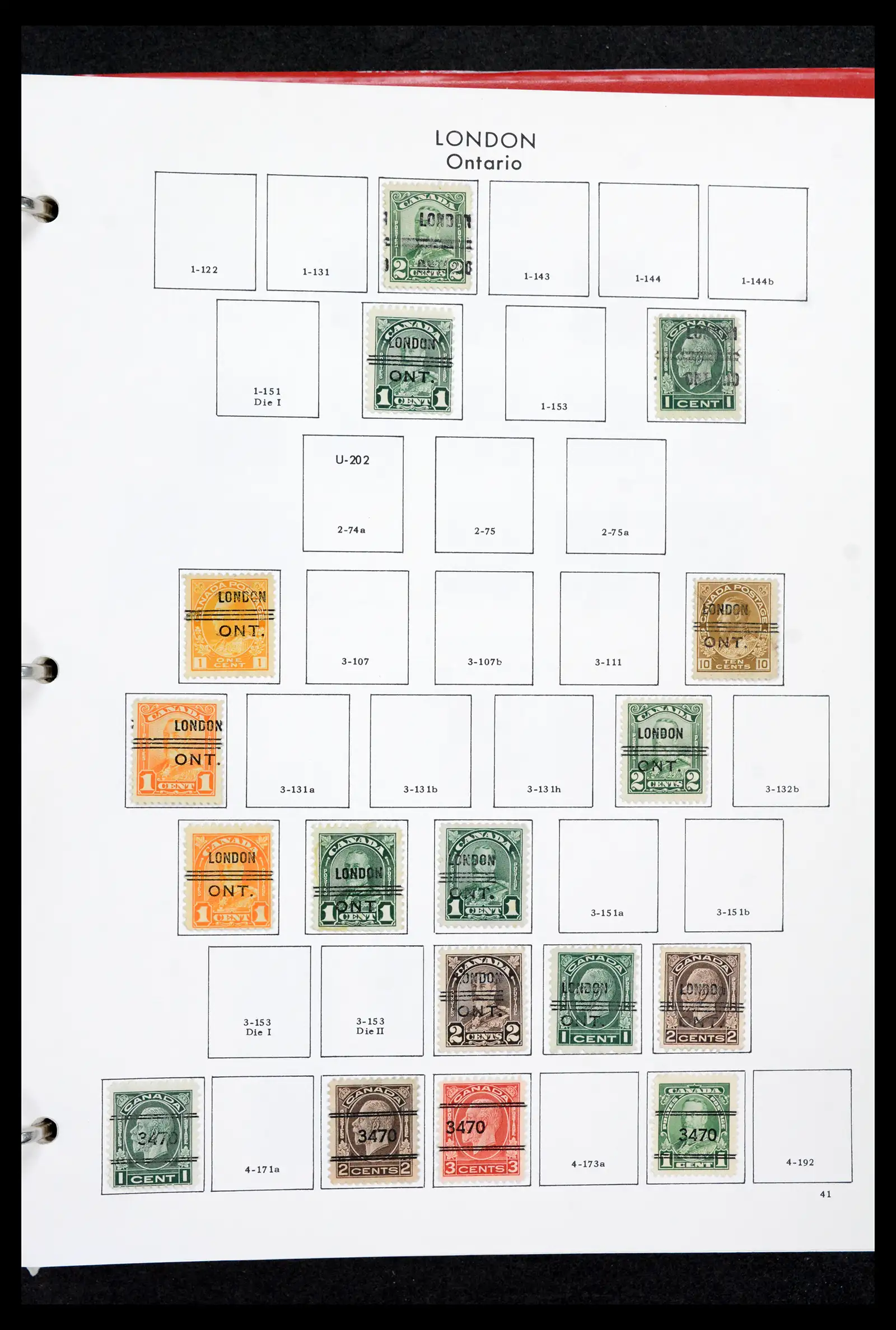 42170 0040 - Stamp collection 42170 Canada pre-cancels 1889-1955.