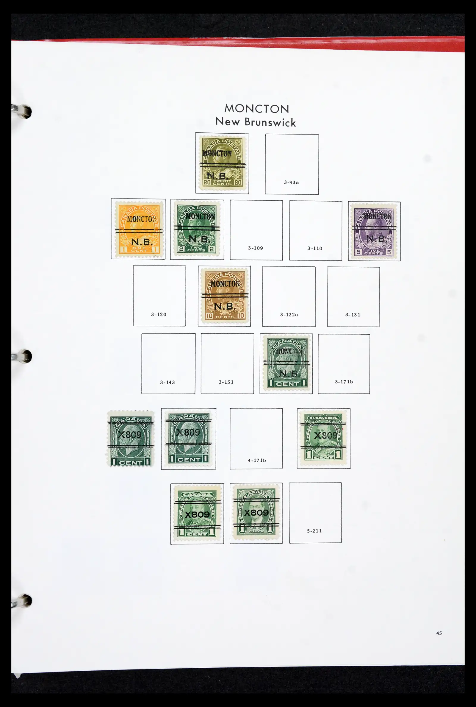 42170 0044 - Stamp collection 42170 Canada pre-cancels 1889-1955.