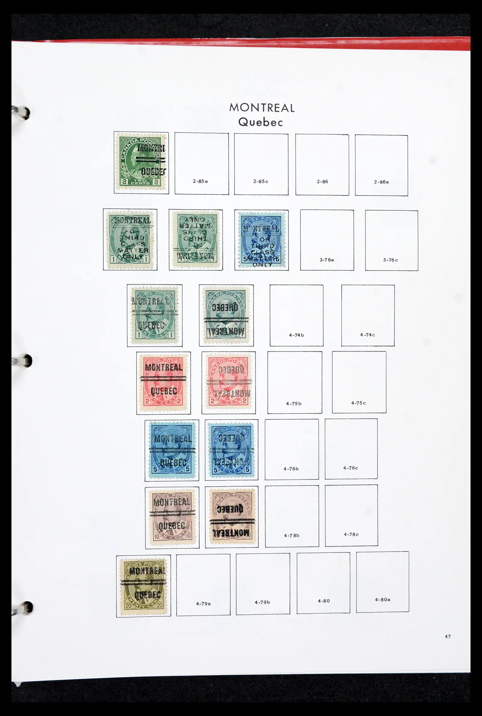 42170 0046 - Stamp collection 42170 Canada pre-cancels 1889-1955.
