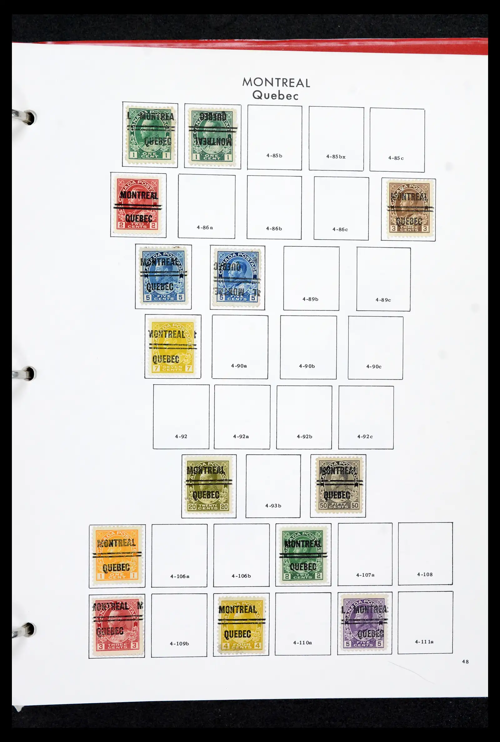 42170 0047 - Stamp collection 42170 Canada pre-cancels 1889-1955.