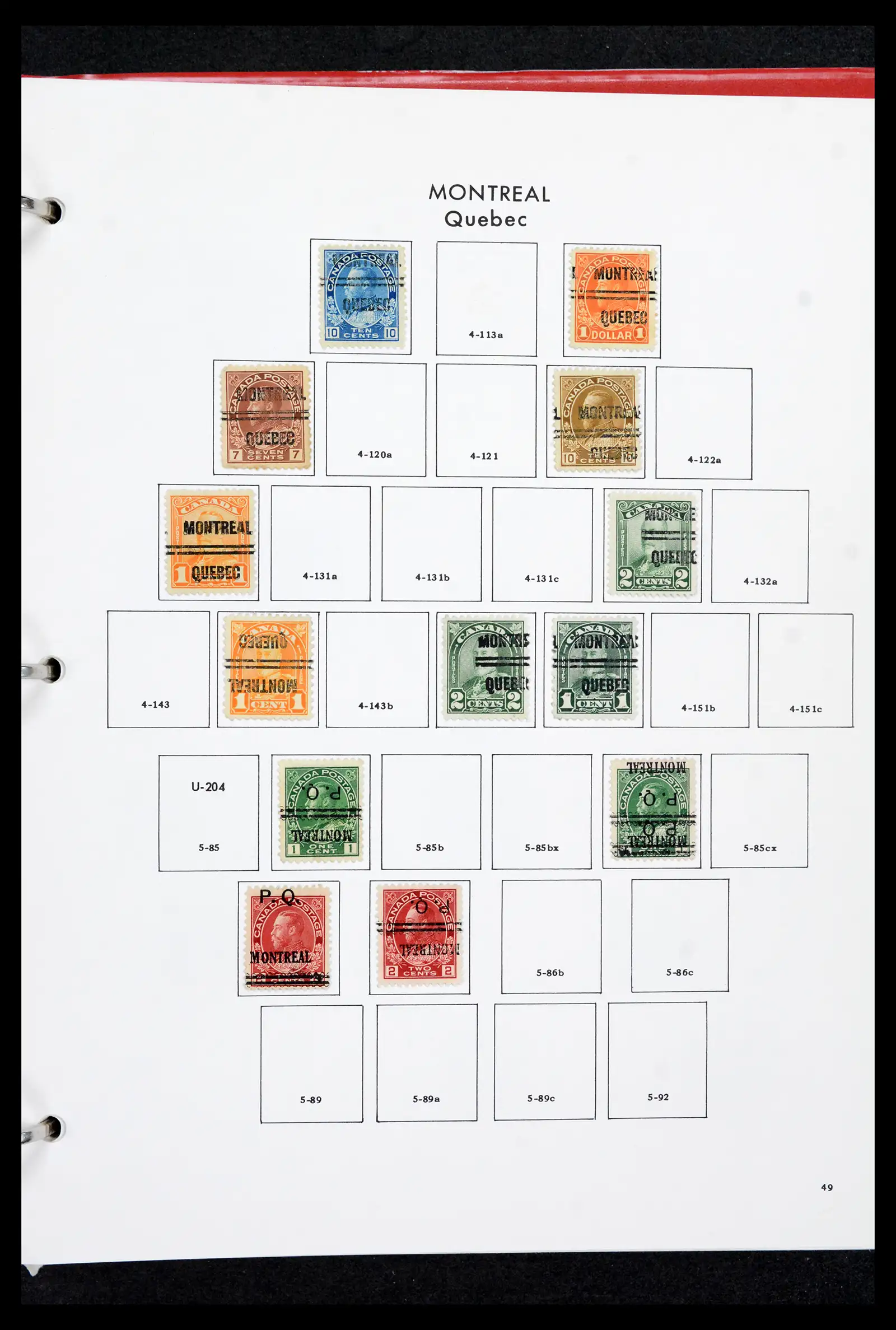 42170 0048 - Stamp collection 42170 Canada pre-cancels 1889-1955.