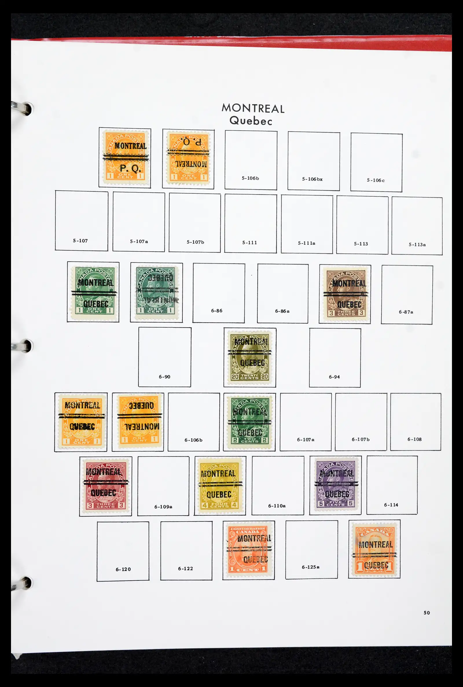 42170 0049 - Stamp collection 42170 Canada pre-cancels 1889-1955.