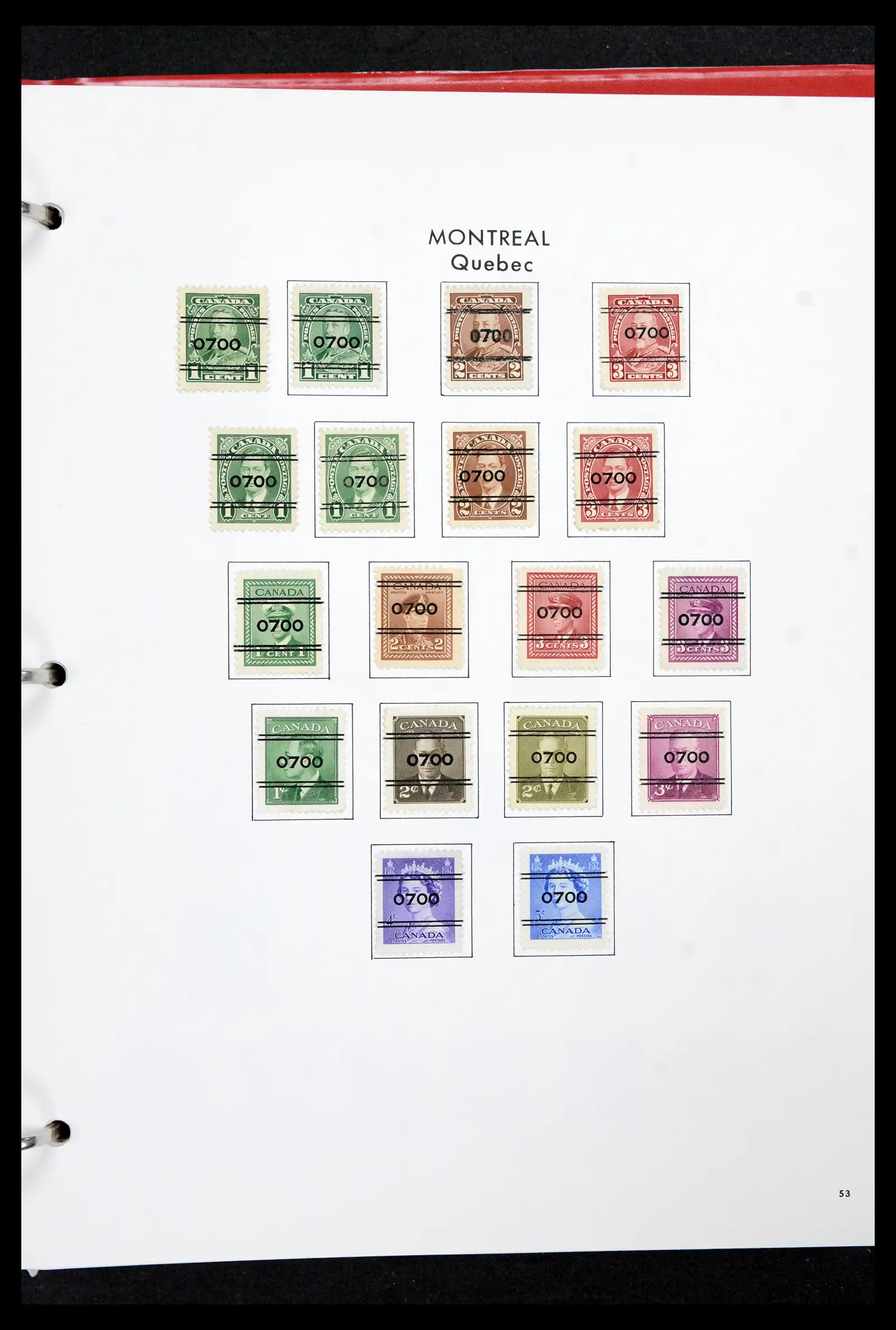 42170 0052 - Stamp collection 42170 Canada pre-cancels 1889-1955.