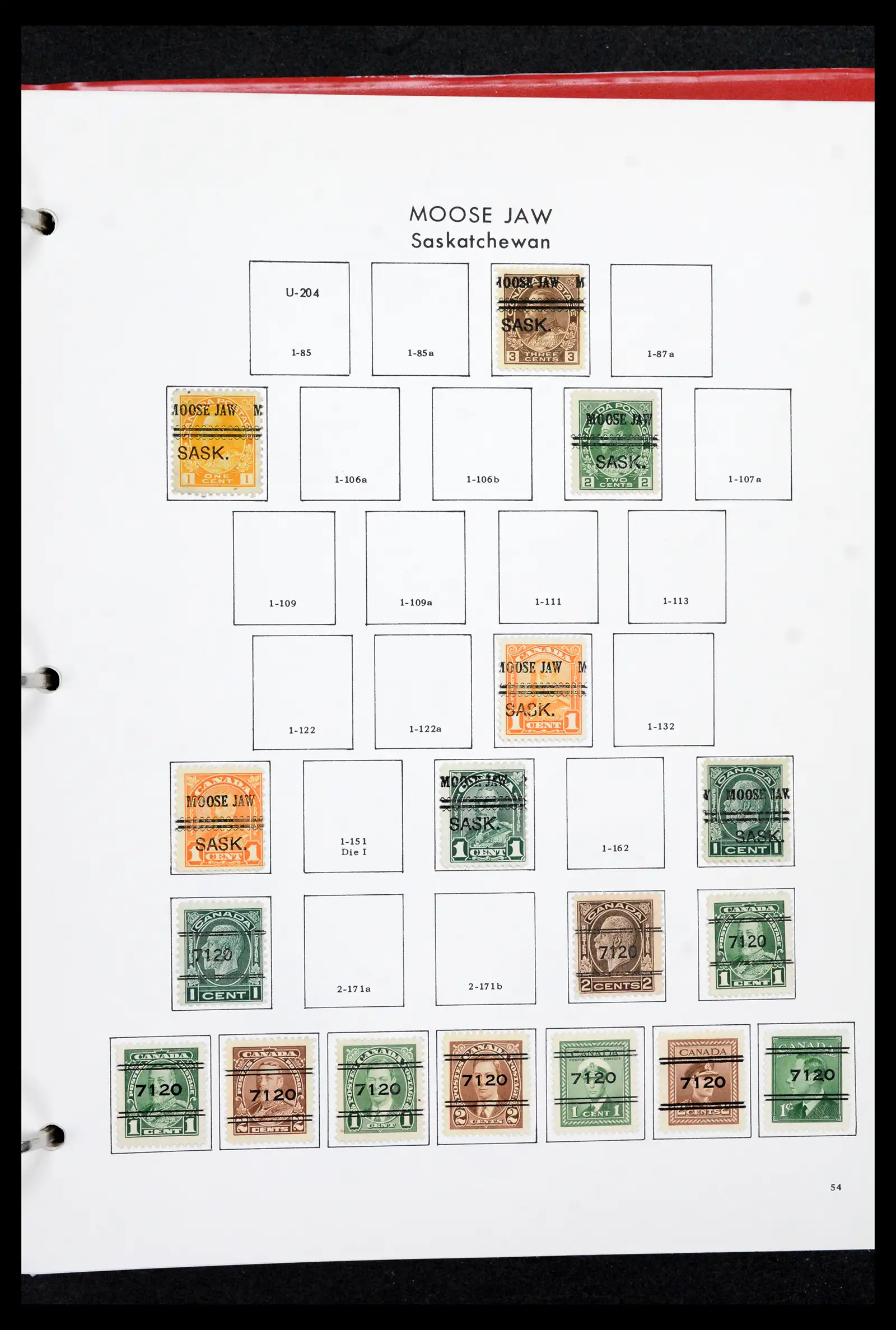 42170 0053 - Stamp collection 42170 Canada pre-cancels 1889-1955.