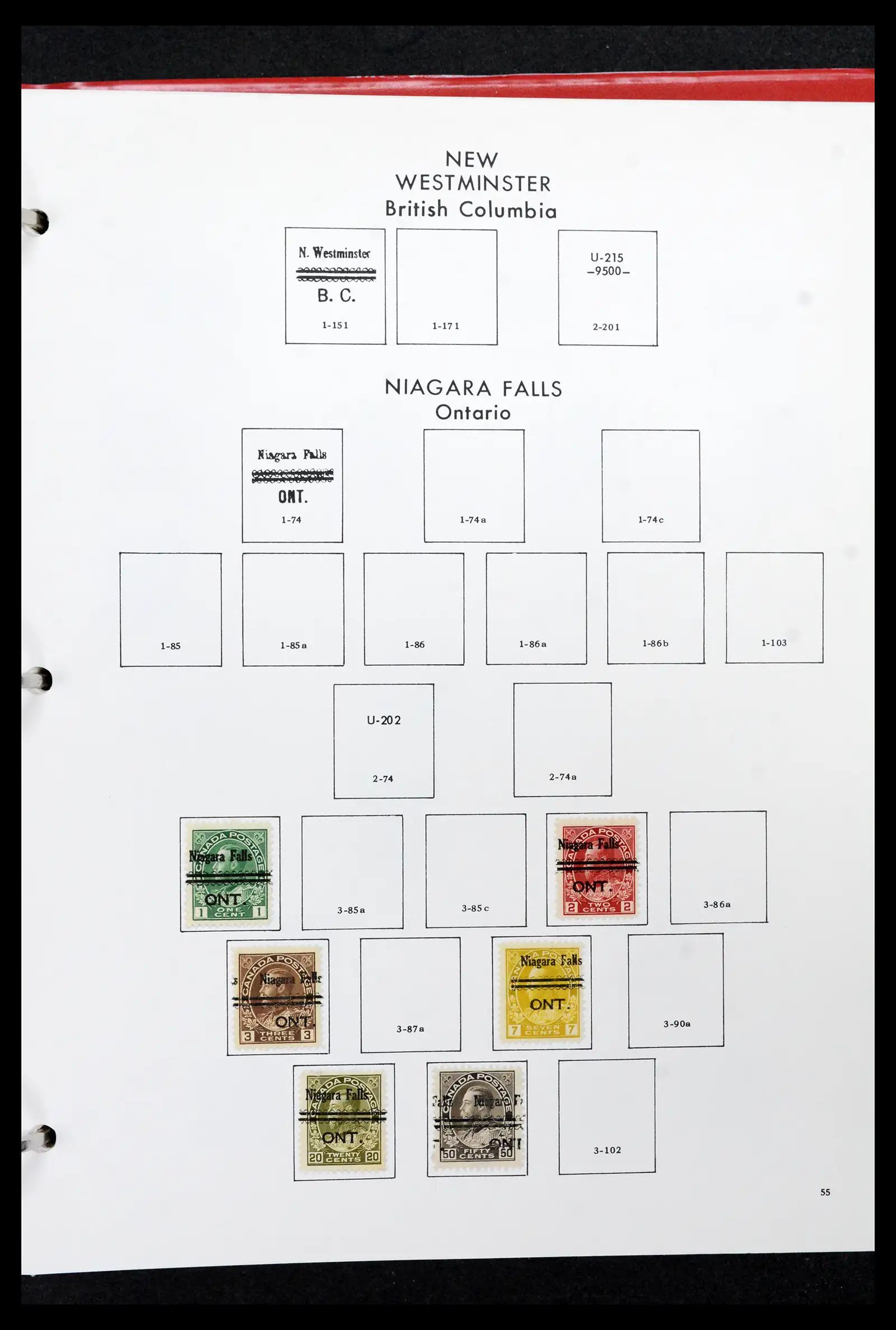 42170 0054 - Stamp collection 42170 Canada pre-cancels 1889-1955.
