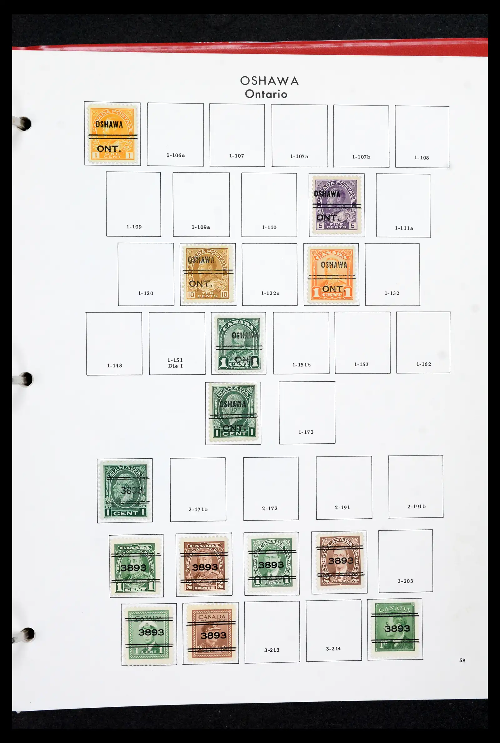 42170 0057 - Stamp collection 42170 Canada pre-cancels 1889-1955.