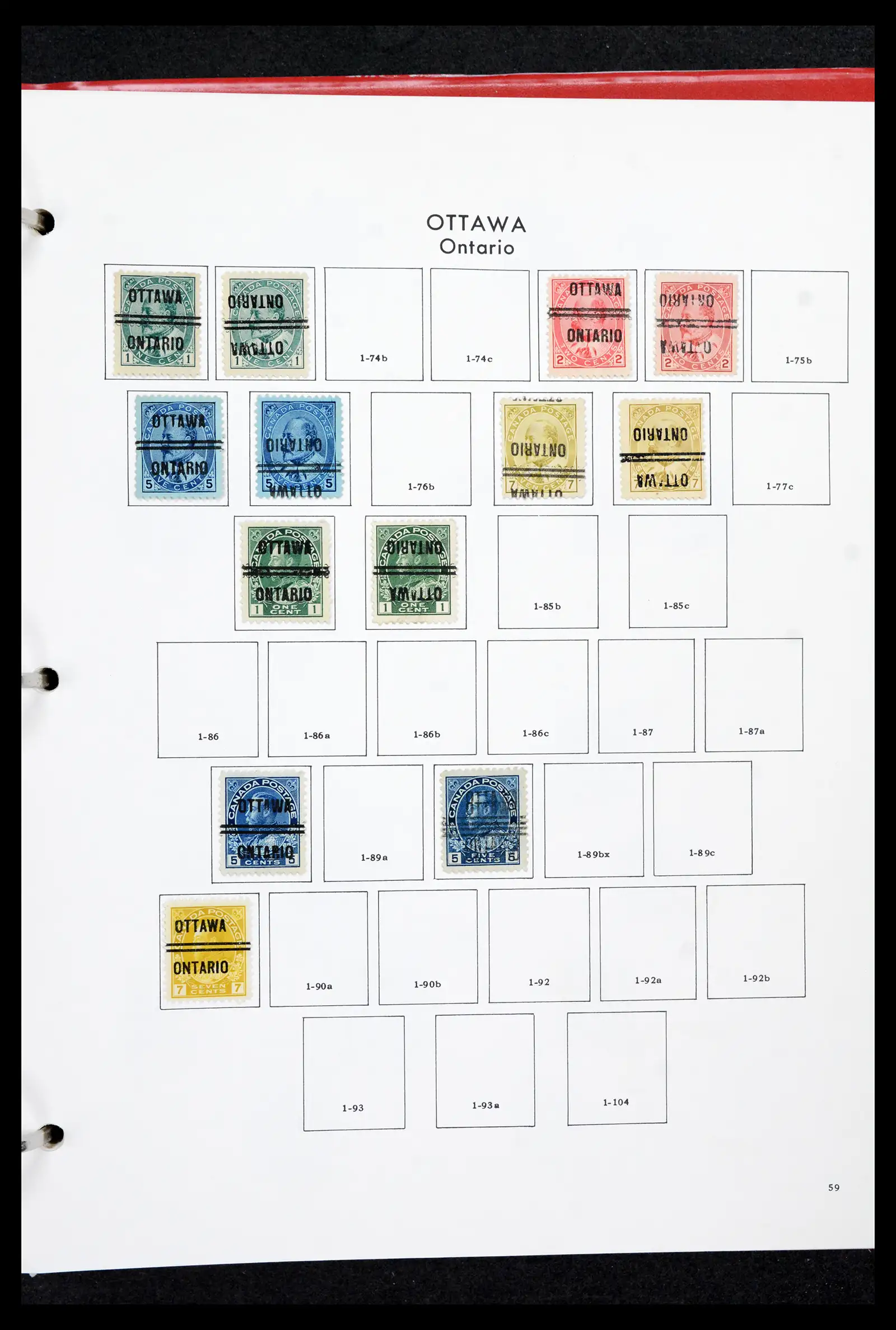42170 0058 - Stamp collection 42170 Canada pre-cancels 1889-1955.