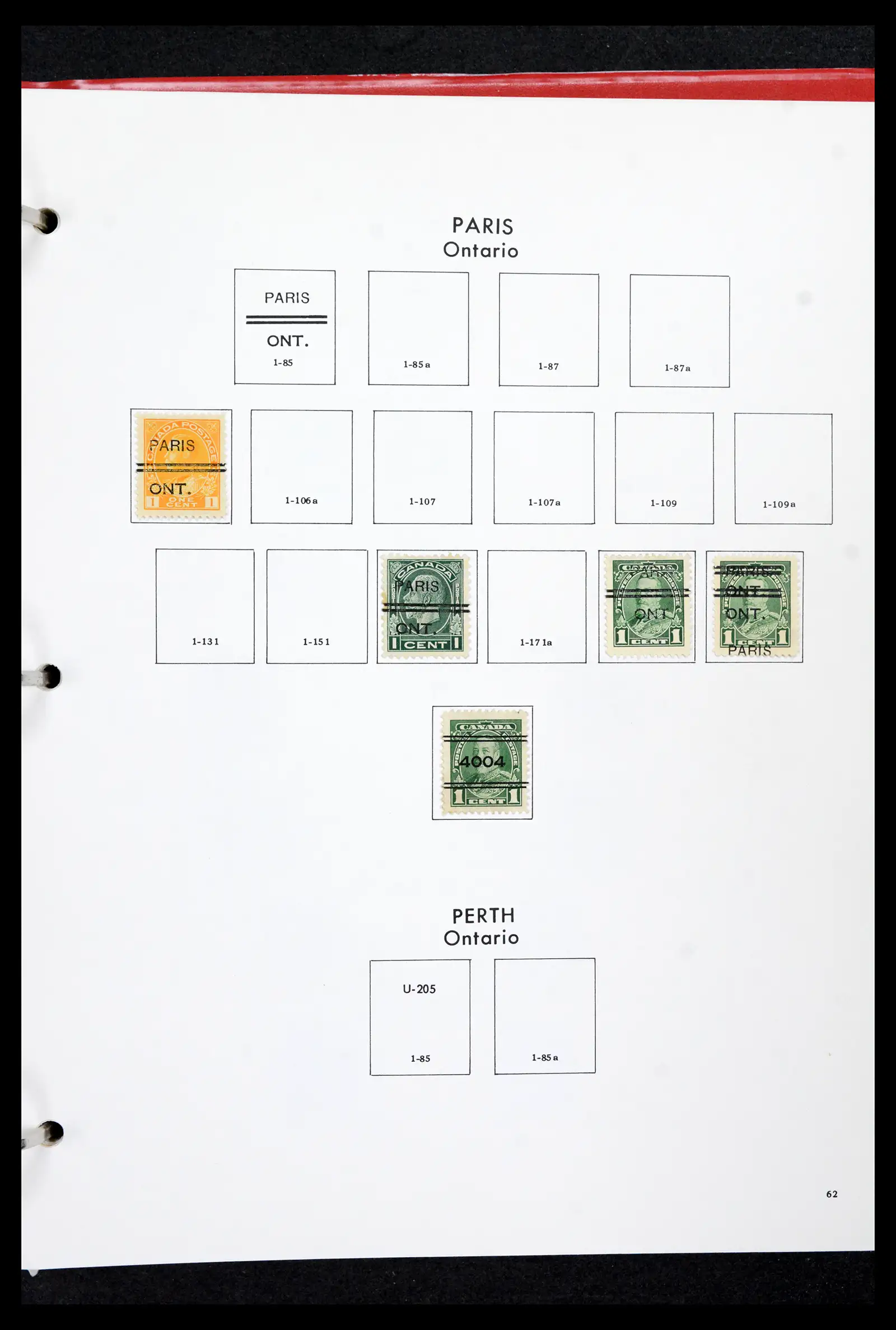 42170 0061 - Stamp collection 42170 Canada pre-cancels 1889-1955.