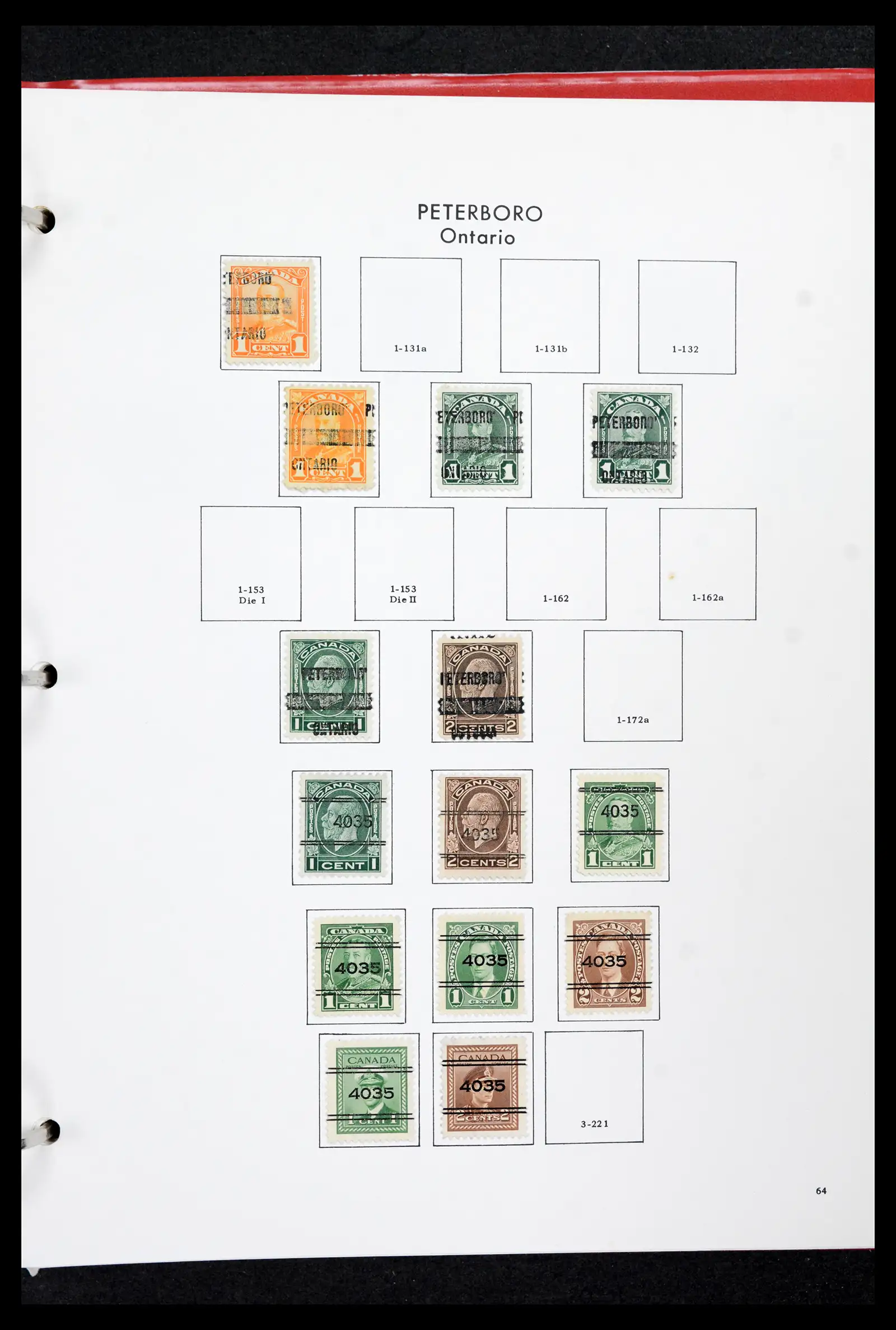 42170 0063 - Stamp collection 42170 Canada pre-cancels 1889-1955.
