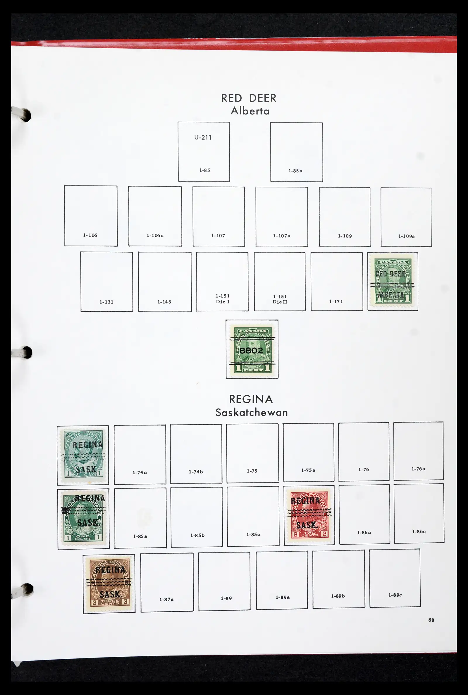 42170 0067 - Stamp collection 42170 Canada pre-cancels 1889-1955.