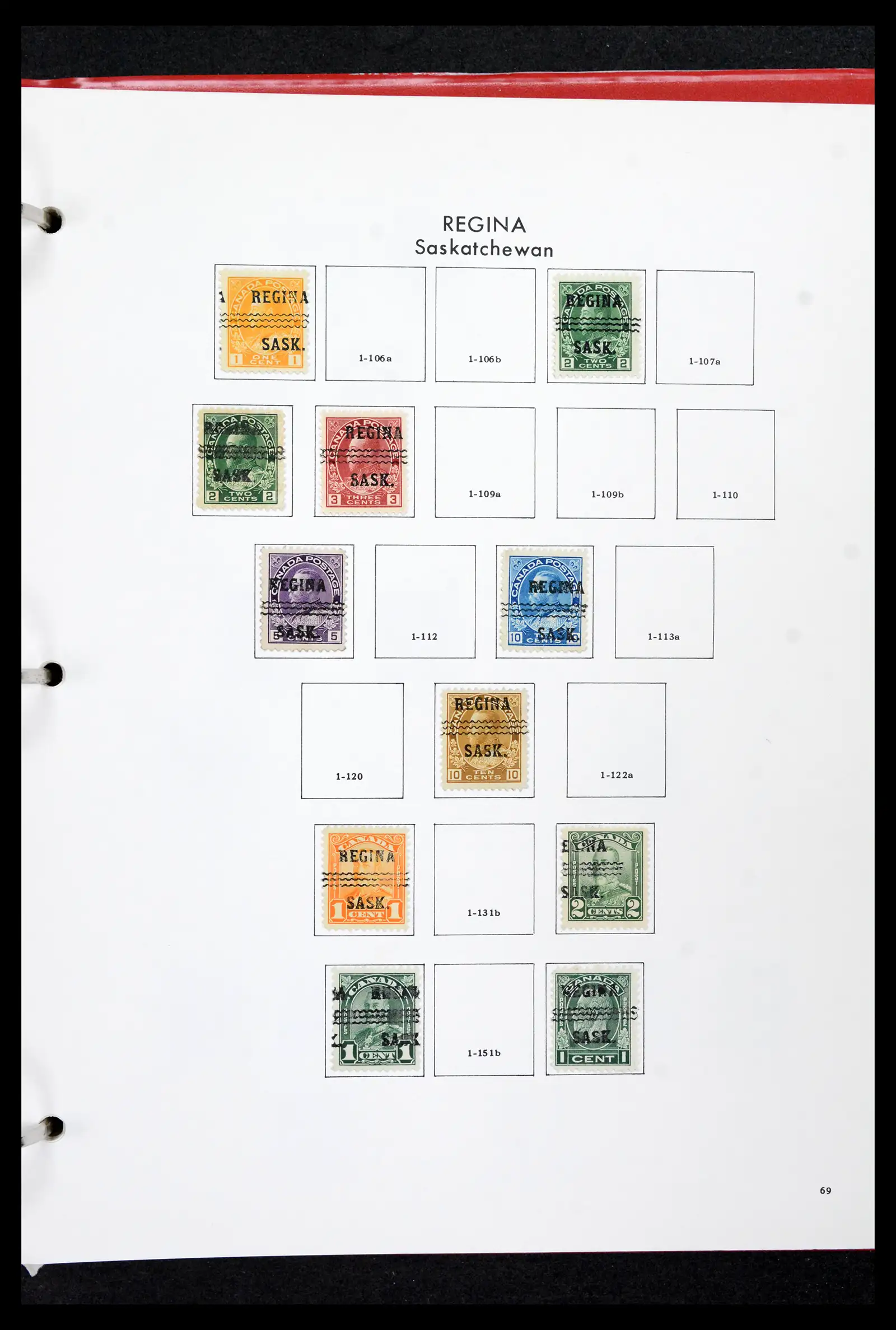 42170 0068 - Stamp collection 42170 Canada pre-cancels 1889-1955.