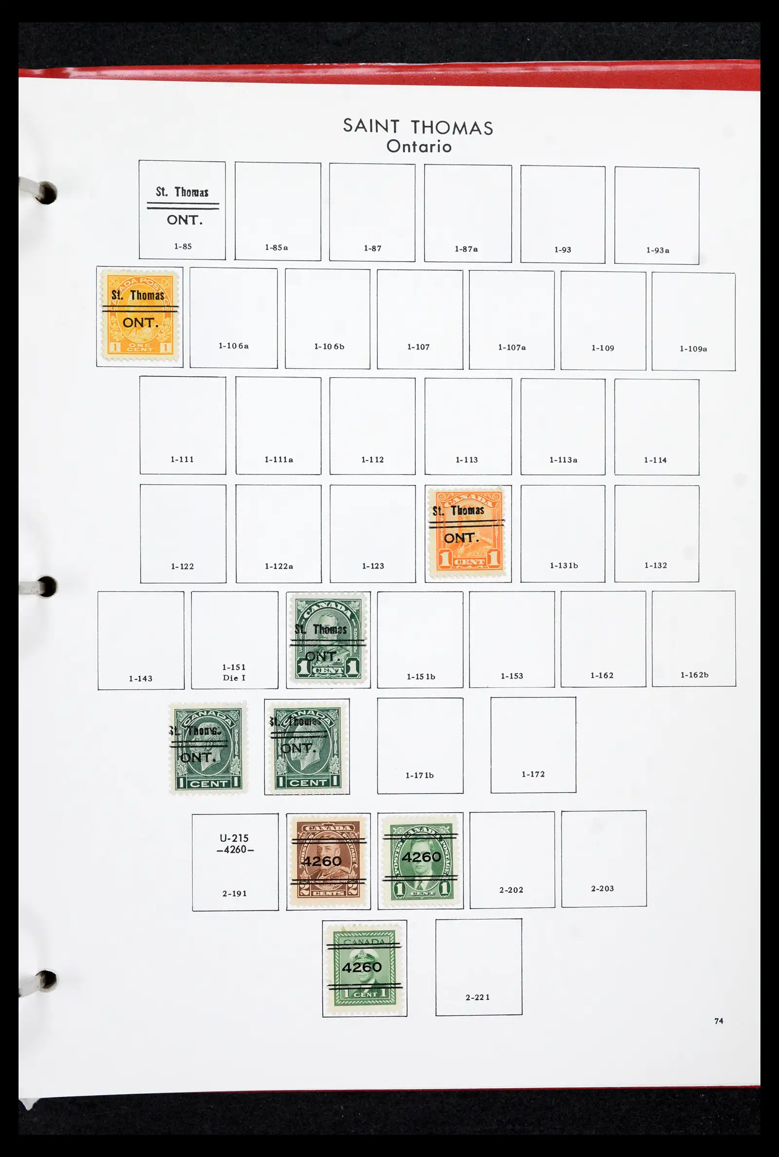 42170 0073 - Stamp collection 42170 Canada pre-cancels 1889-1955.