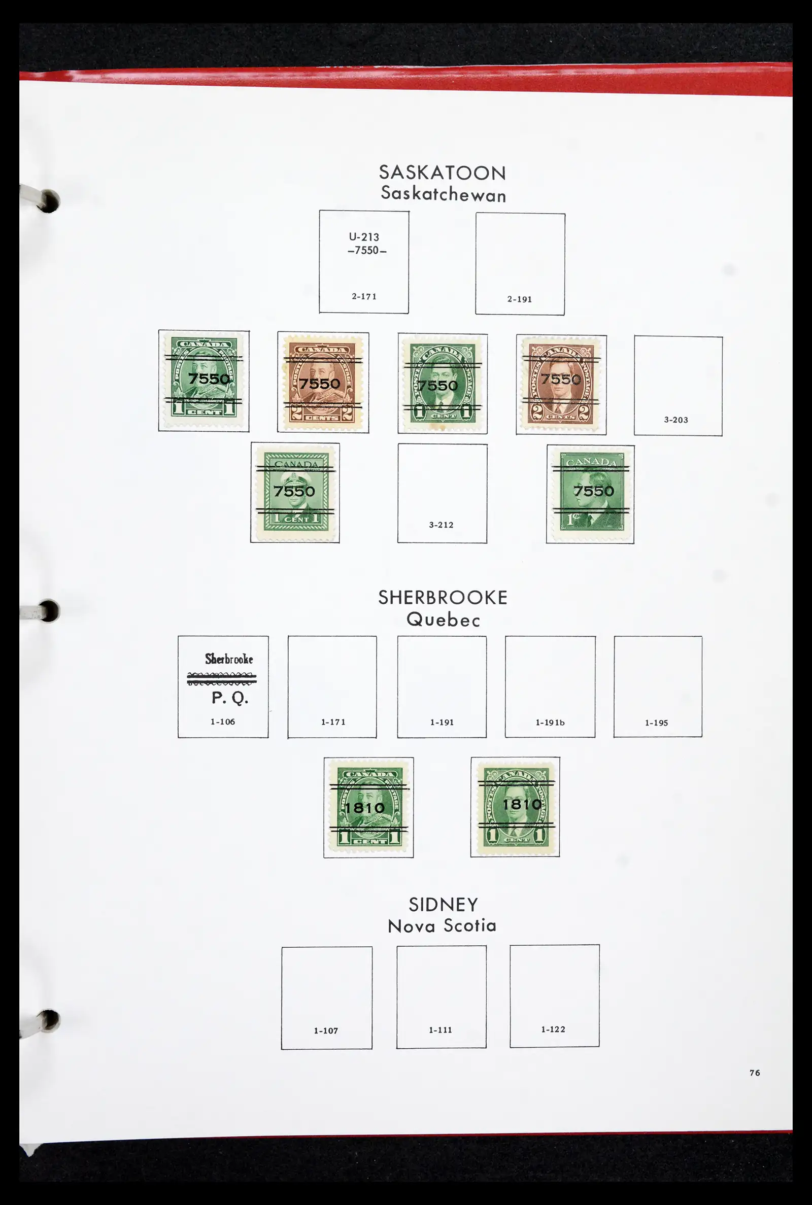 42170 0075 - Stamp collection 42170 Canada pre-cancels 1889-1955.
