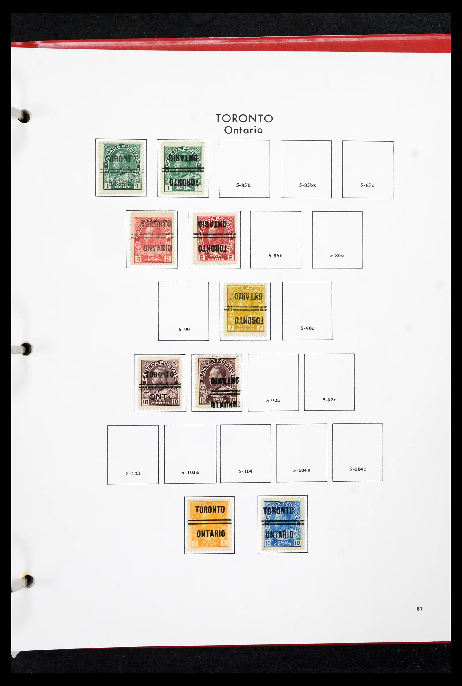 42170 0080 - Stamp collection 42170 Canada pre-cancels 1889-1955.