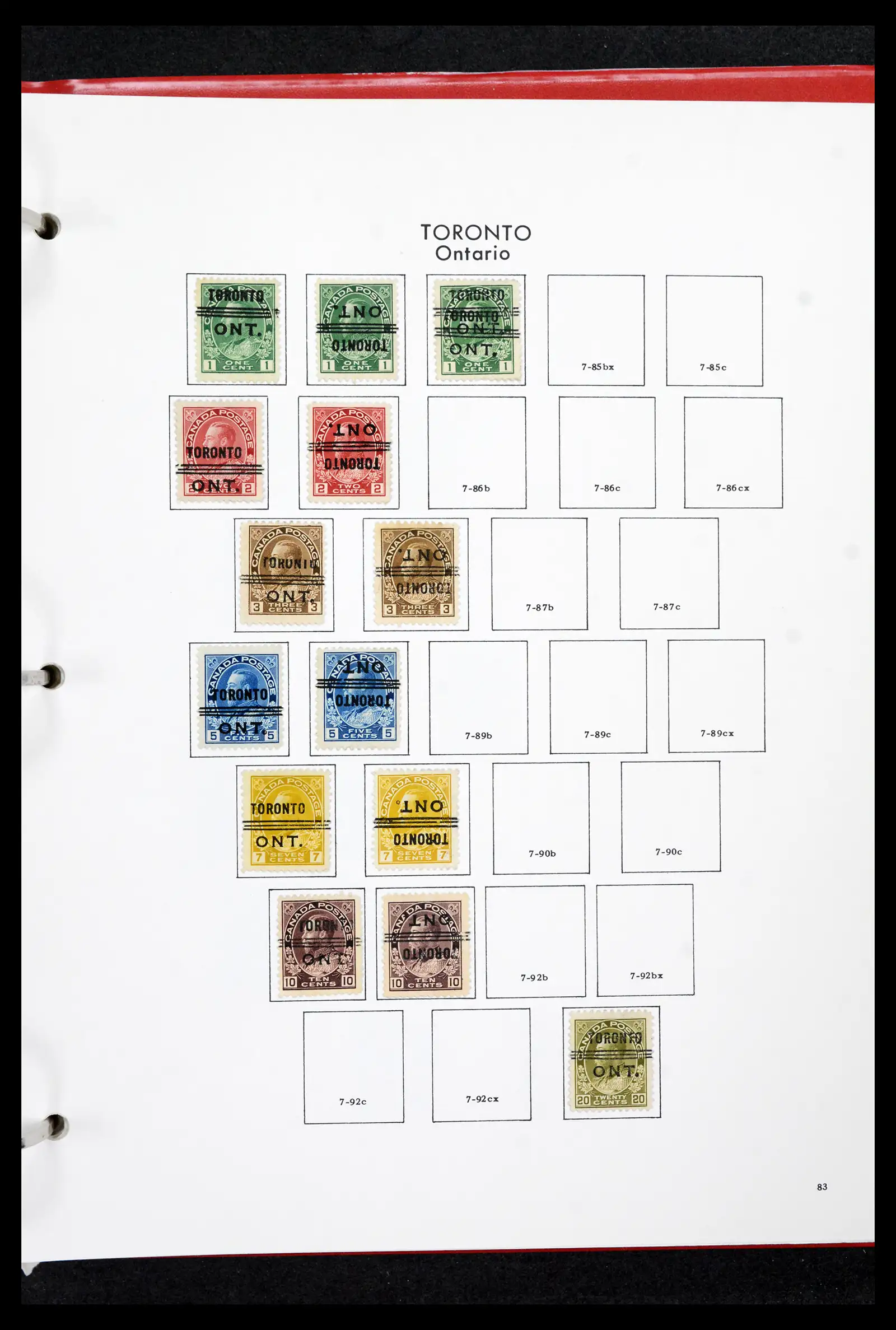42170 0082 - Stamp collection 42170 Canada pre-cancels 1889-1955.