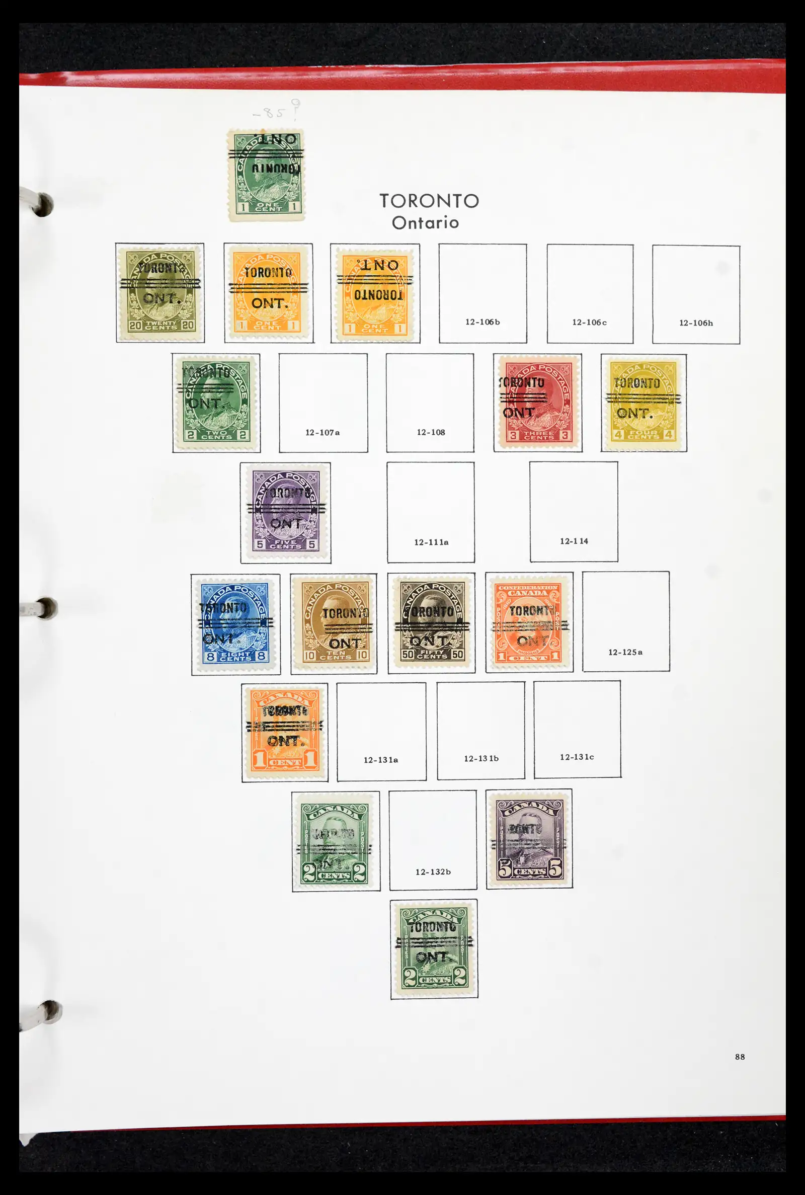 42170 0087 - Stamp collection 42170 Canada pre-cancels 1889-1955.