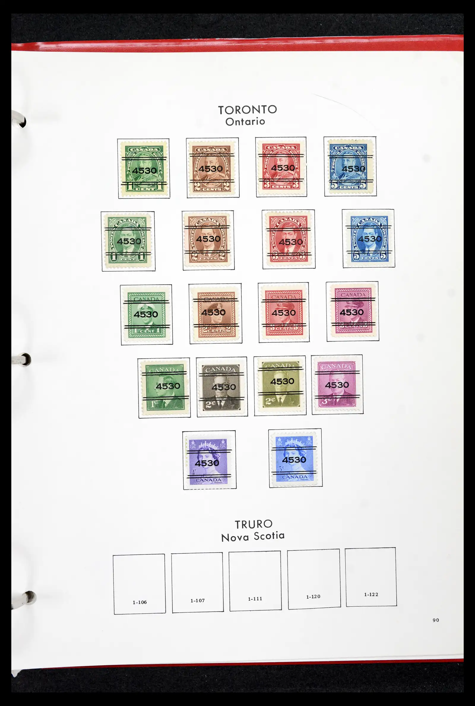 42170 0089 - Stamp collection 42170 Canada pre-cancels 1889-1955.