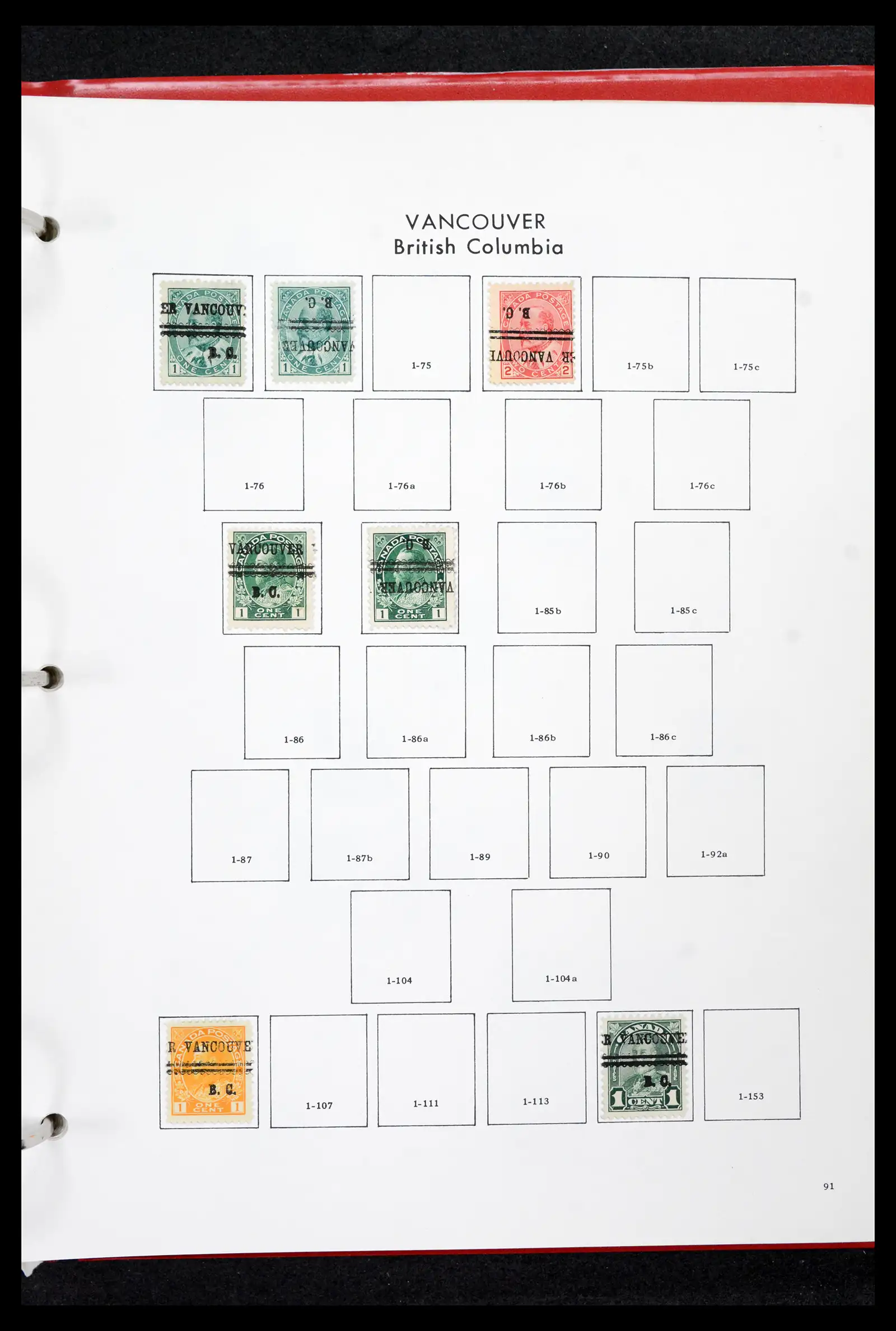 42170 0090 - Stamp collection 42170 Canada pre-cancels 1889-1955.