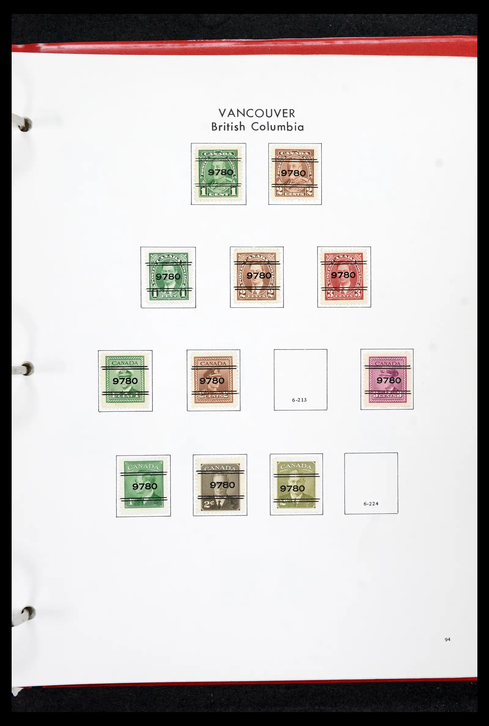 42170 0093 - Stamp collection 42170 Canada pre-cancels 1889-1955.
