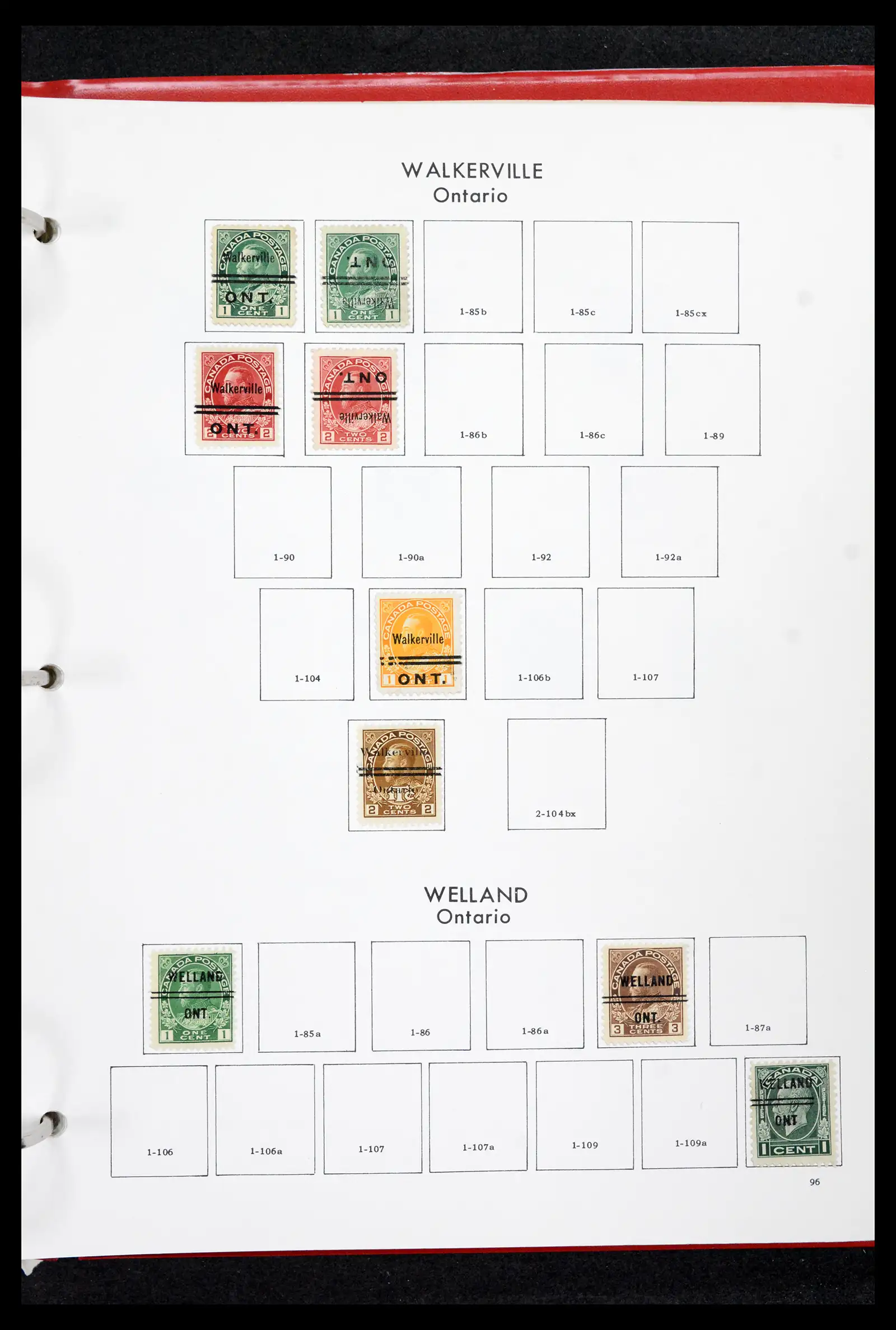 42170 0095 - Stamp collection 42170 Canada pre-cancels 1889-1955.