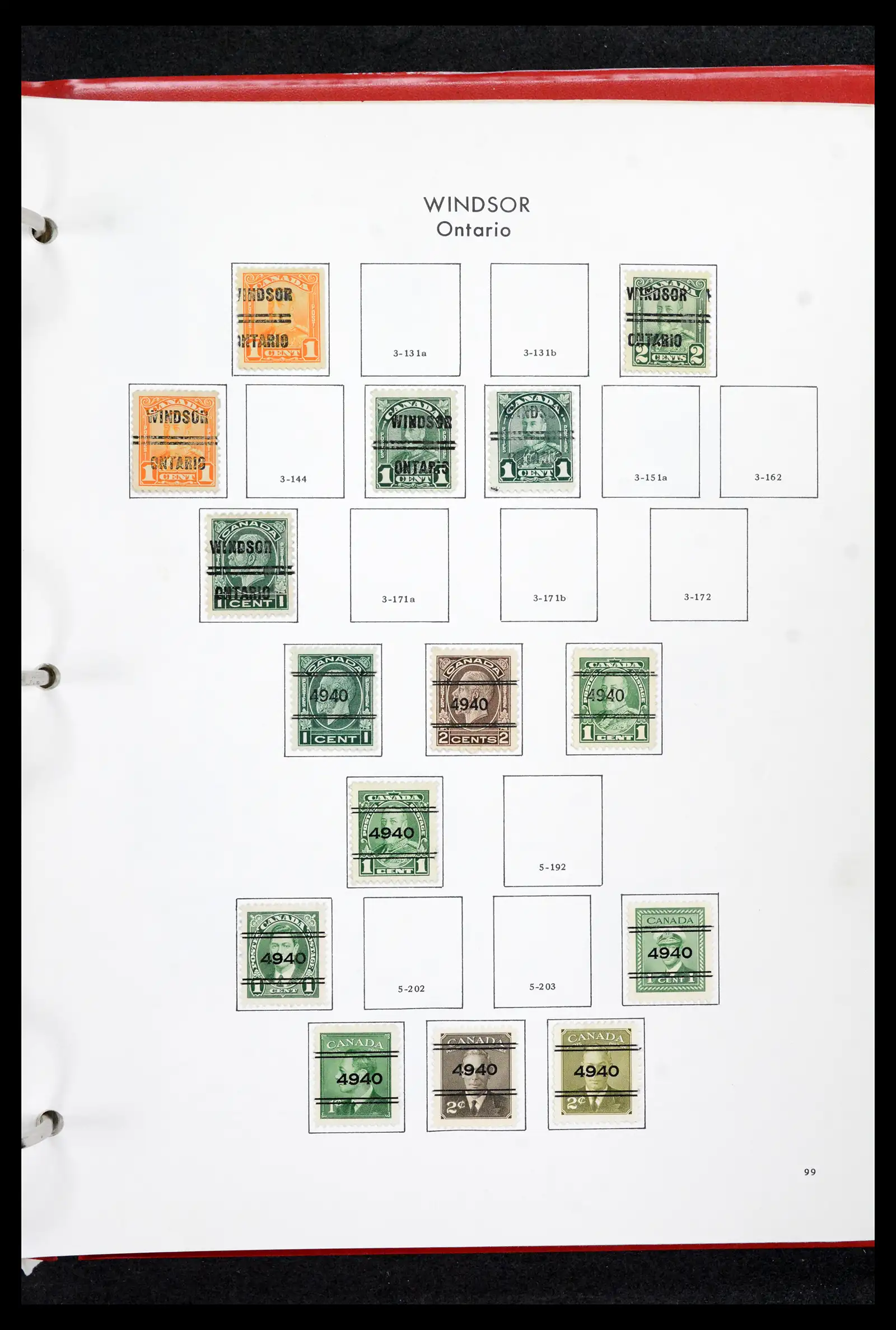 42170 0098 - Stamp collection 42170 Canada pre-cancels 1889-1955.