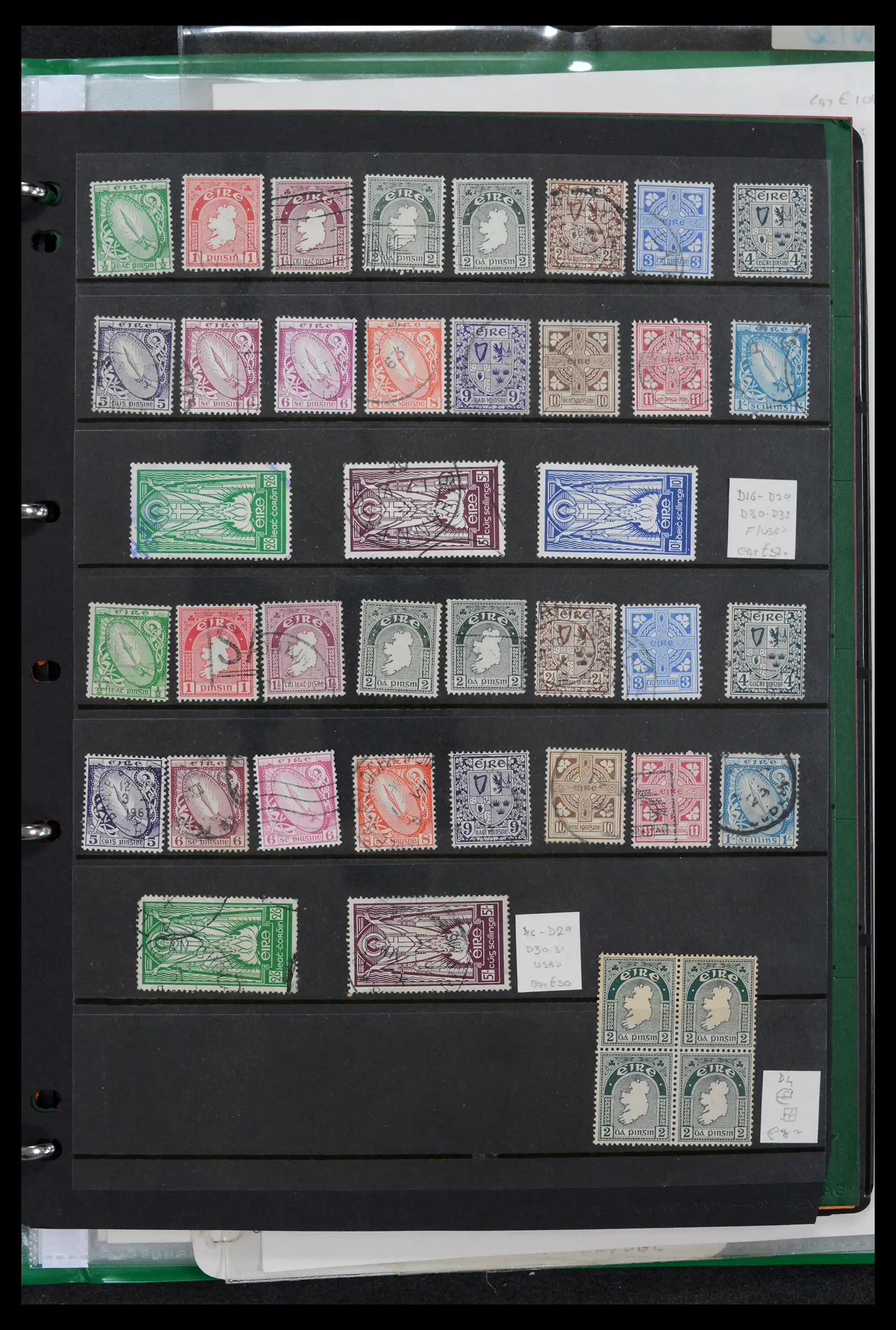 42178 0004 - Postzegelverzameling 42178 Ierland langlopende uitgaven 1922-2001.