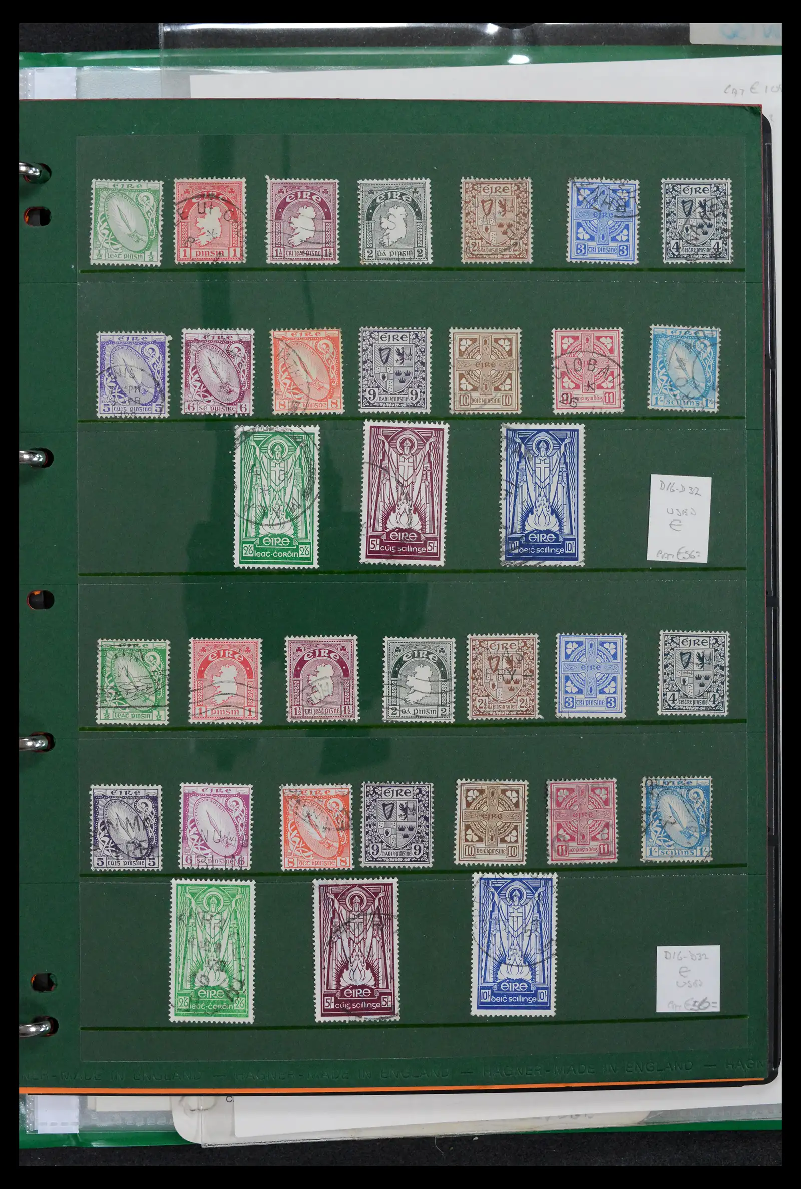 42178 0005 - Postzegelverzameling 42178 Ierland langlopende uitgaven 1922-2001.