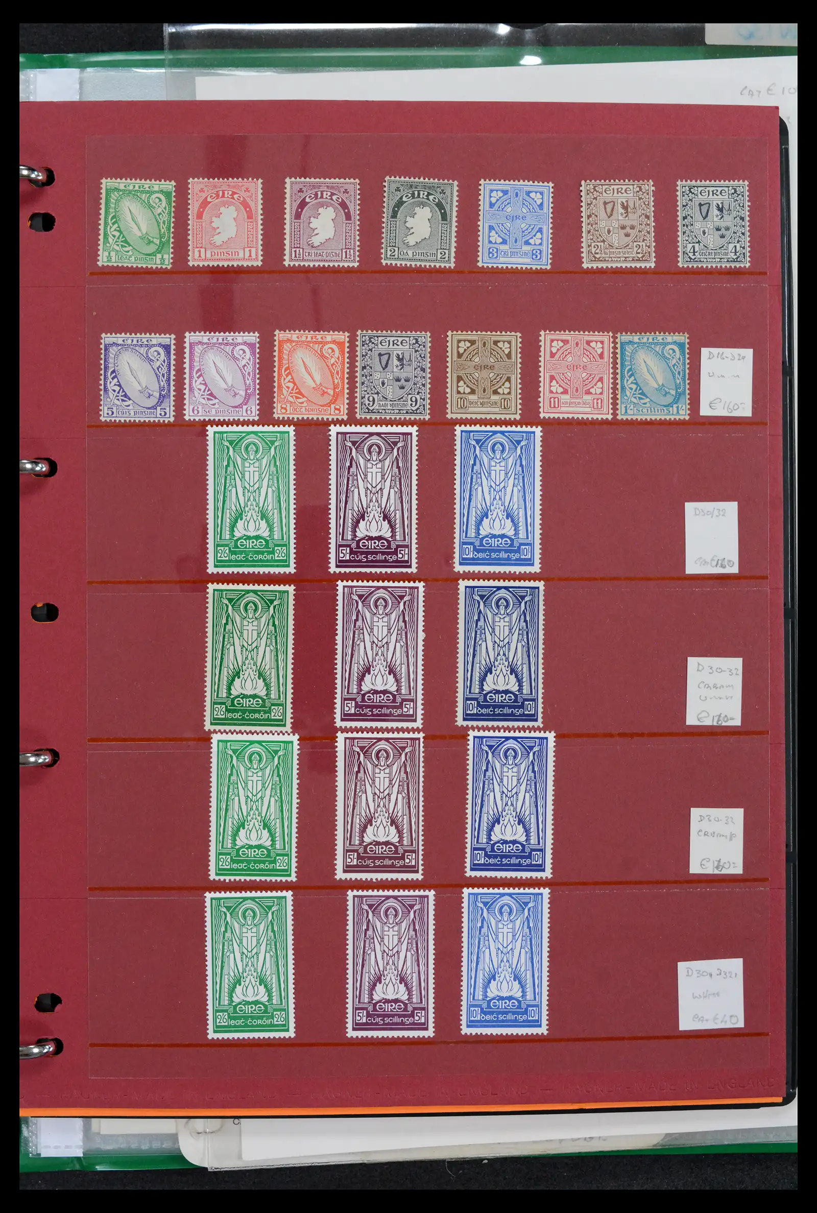 42178 0006 - Postzegelverzameling 42178 Ierland langlopende uitgaven 1922-2001.