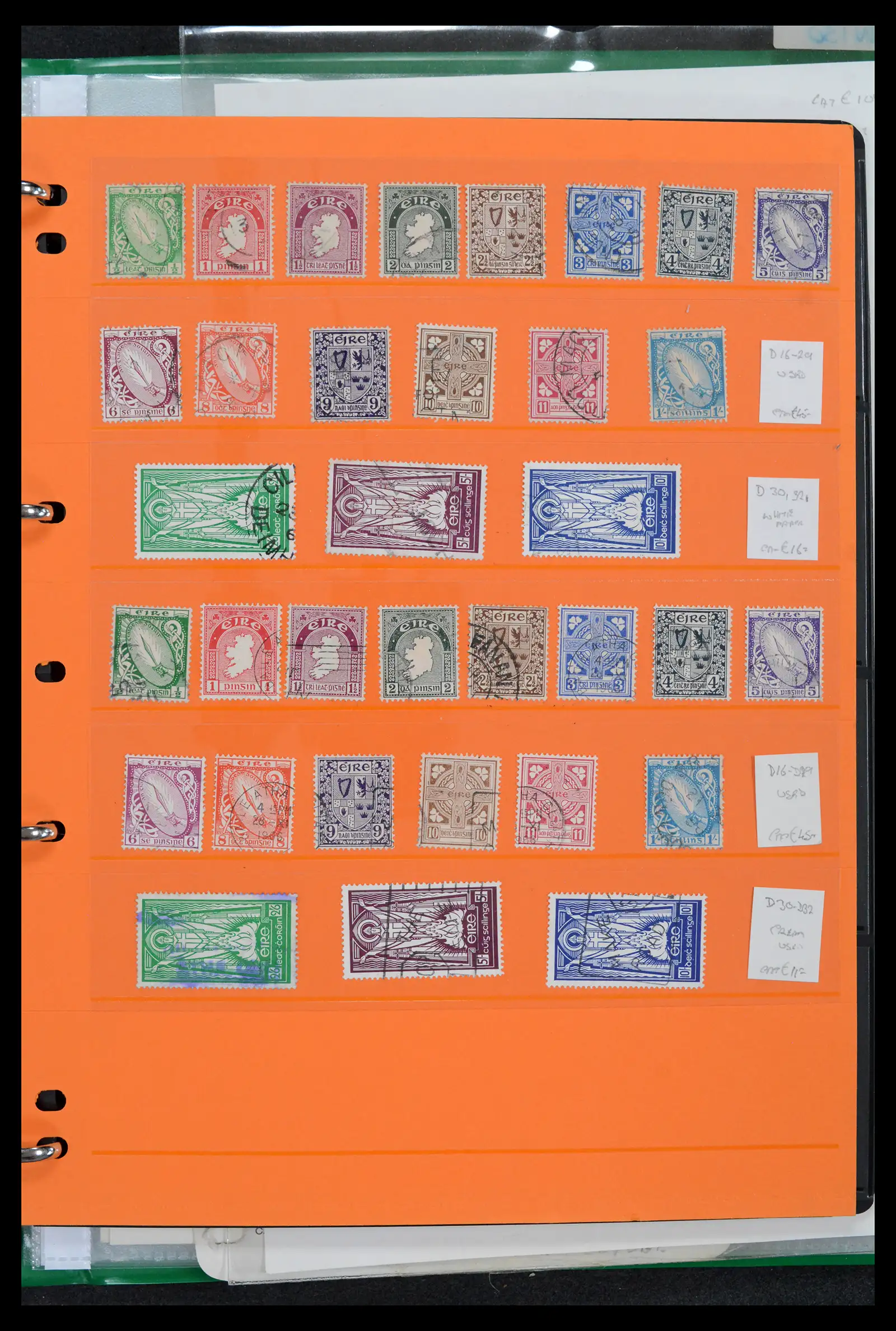 42178 0007 - Postzegelverzameling 42178 Ierland langlopende uitgaven 1922-2001.