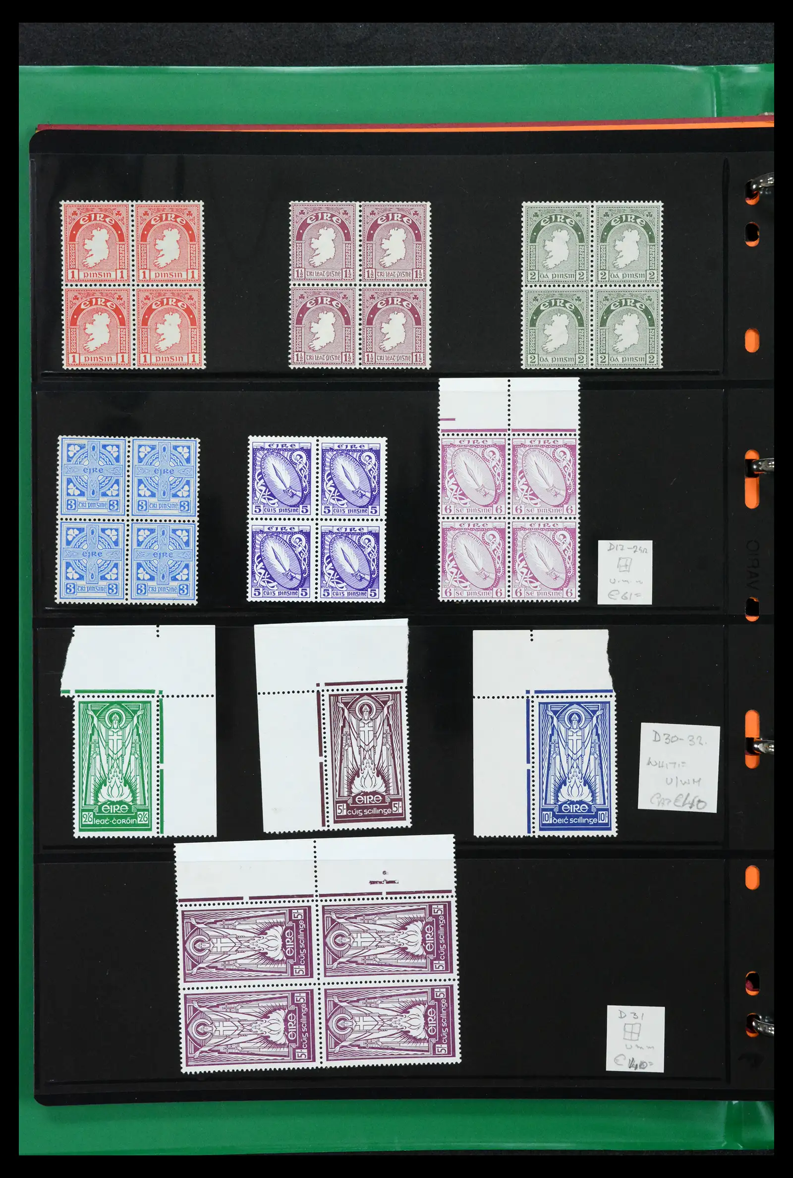 42178 0009 - Postzegelverzameling 42178 Ierland langlopende uitgaven 1922-2001.