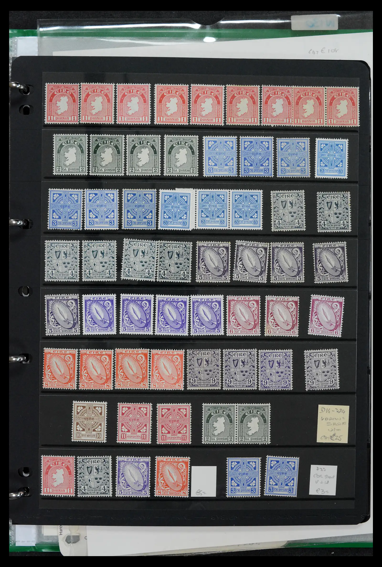 42178 0016 - Postzegelverzameling 42178 Ierland langlopende uitgaven 1922-2001.