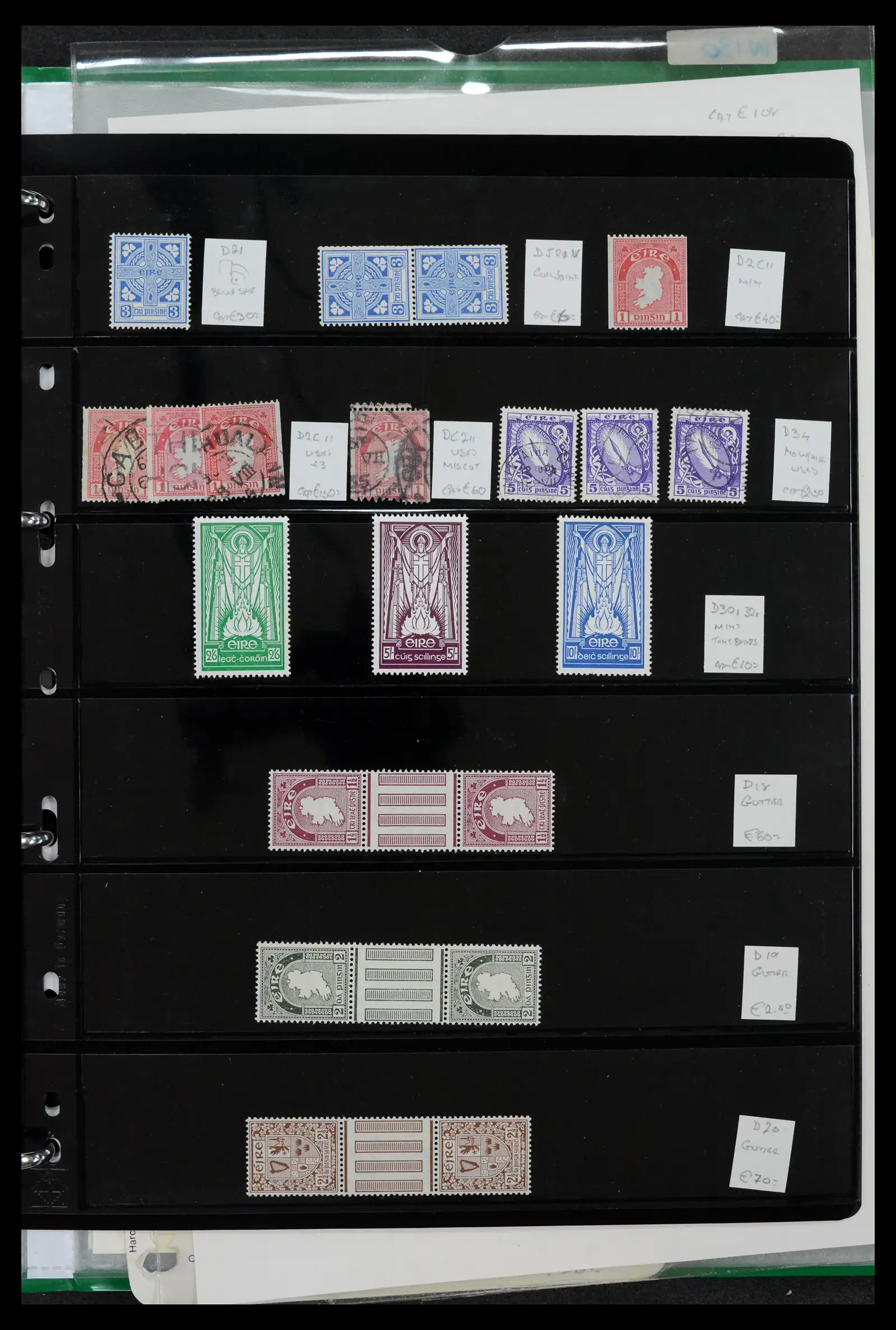 42178 0019 - Postzegelverzameling 42178 Ierland langlopende uitgaven 1922-2001.