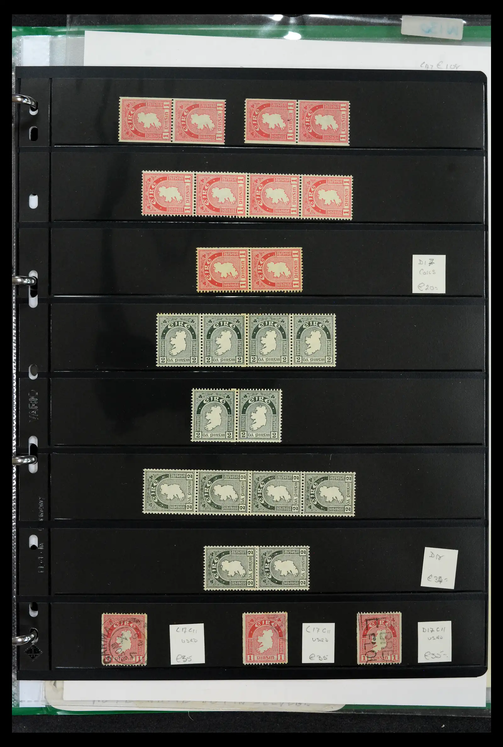 42178 0021 - Postzegelverzameling 42178 Ierland langlopende uitgaven 1922-2001.