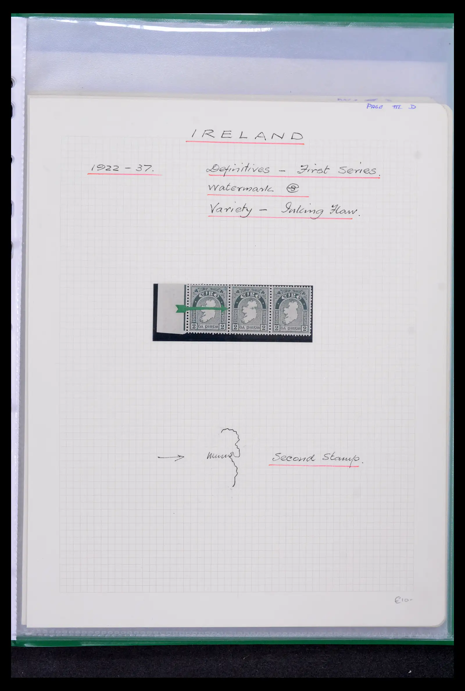42178 0025 - Postzegelverzameling 42178 Ierland langlopende uitgaven 1922-2001.