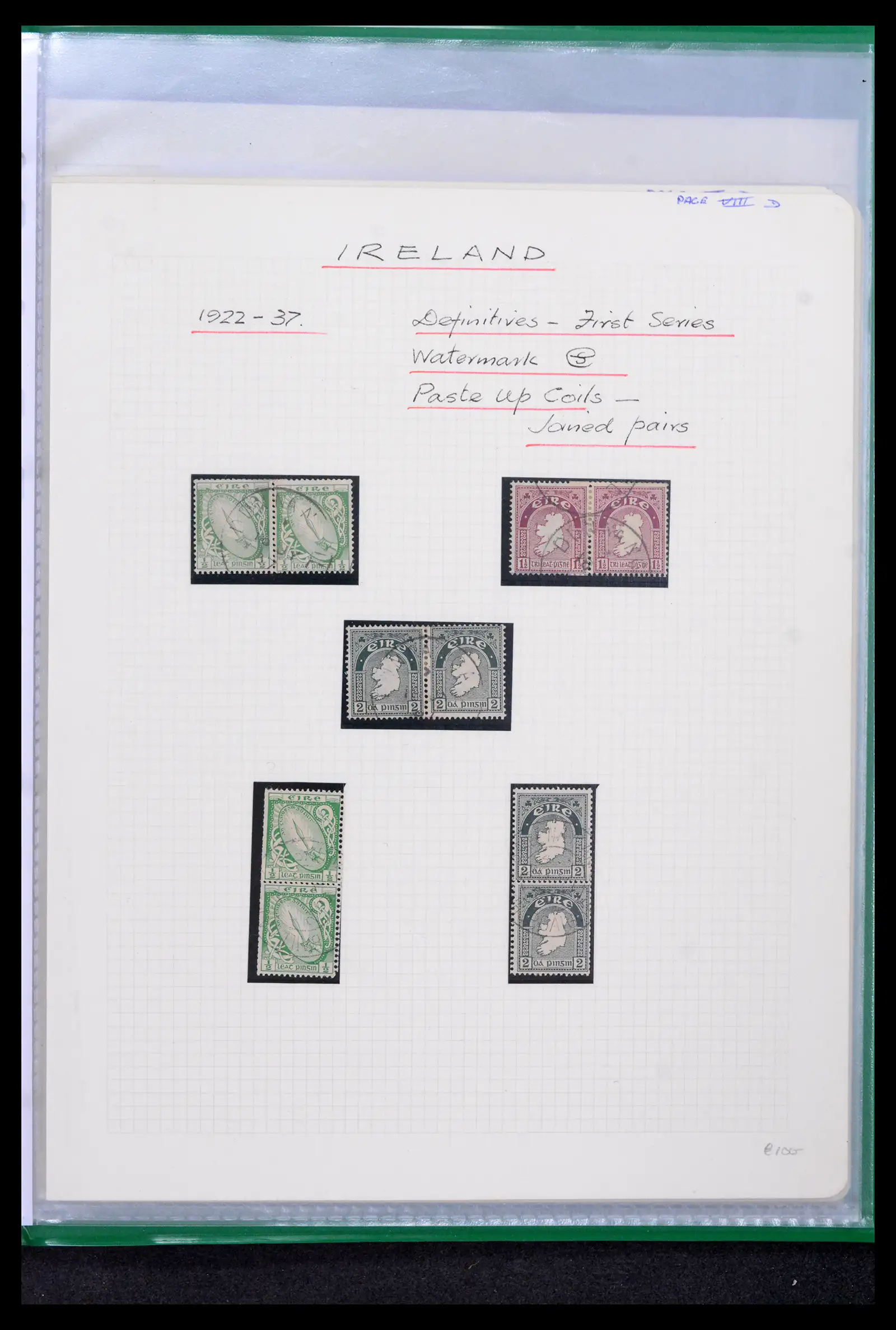 42178 0027 - Postzegelverzameling 42178 Ierland langlopende uitgaven 1922-2001.