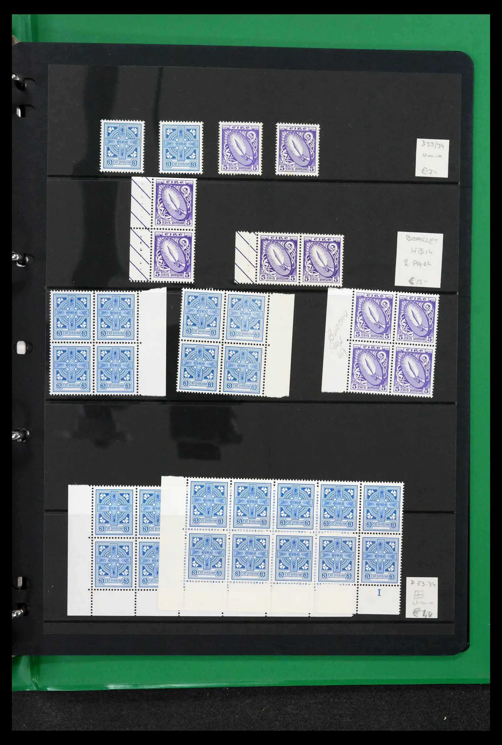 42178 0033 - Postzegelverzameling 42178 Ierland langlopende uitgaven 1922-2001.