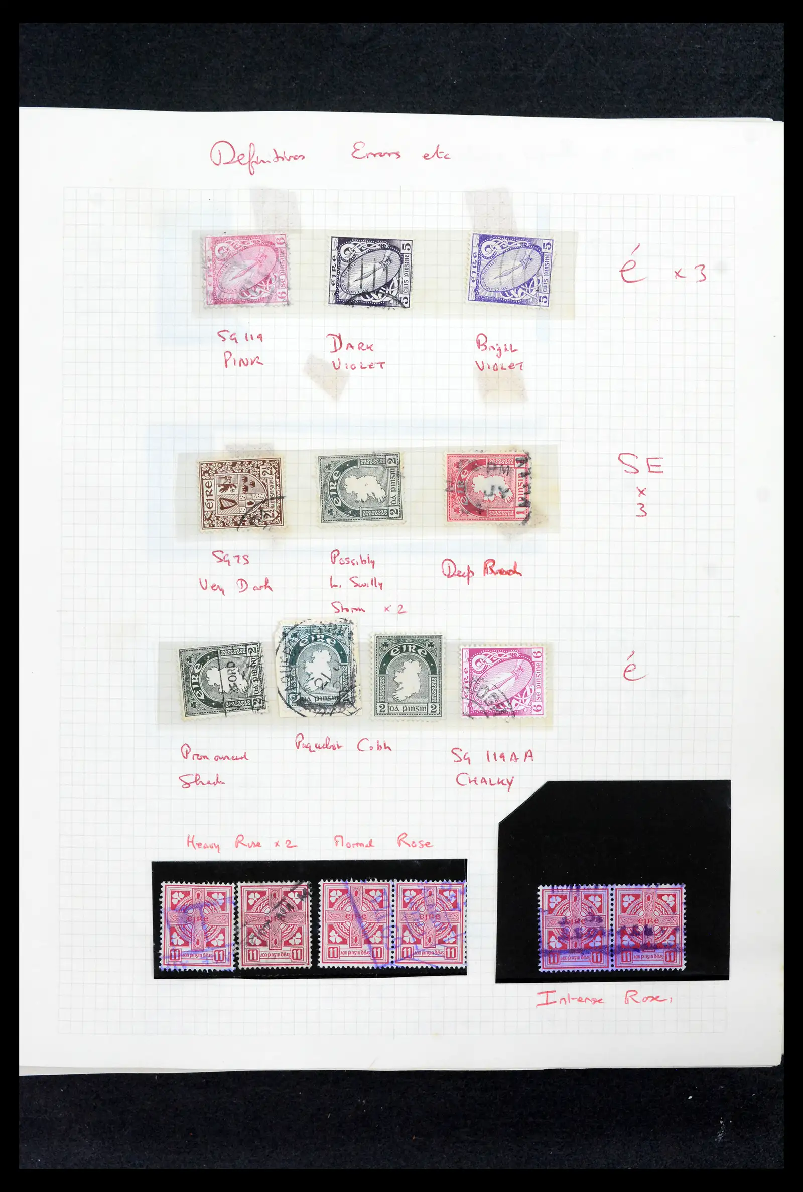 42178 0037 - Postzegelverzameling 42178 Ierland langlopende uitgaven 1922-2001.