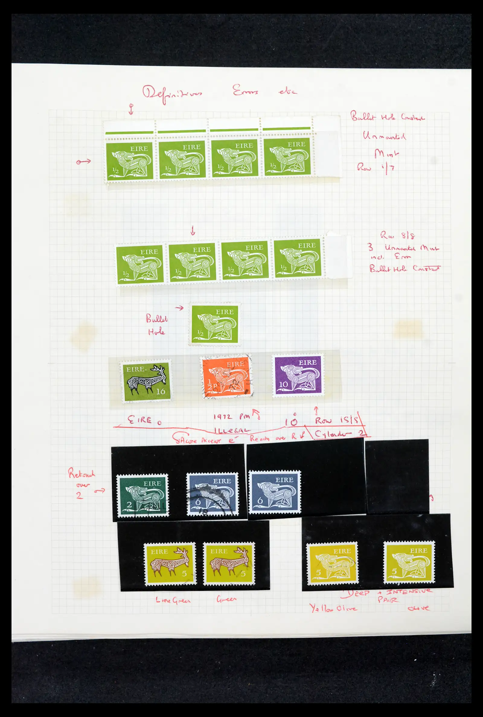 42178 0046 - Postzegelverzameling 42178 Ierland langlopende uitgaven 1922-2001.